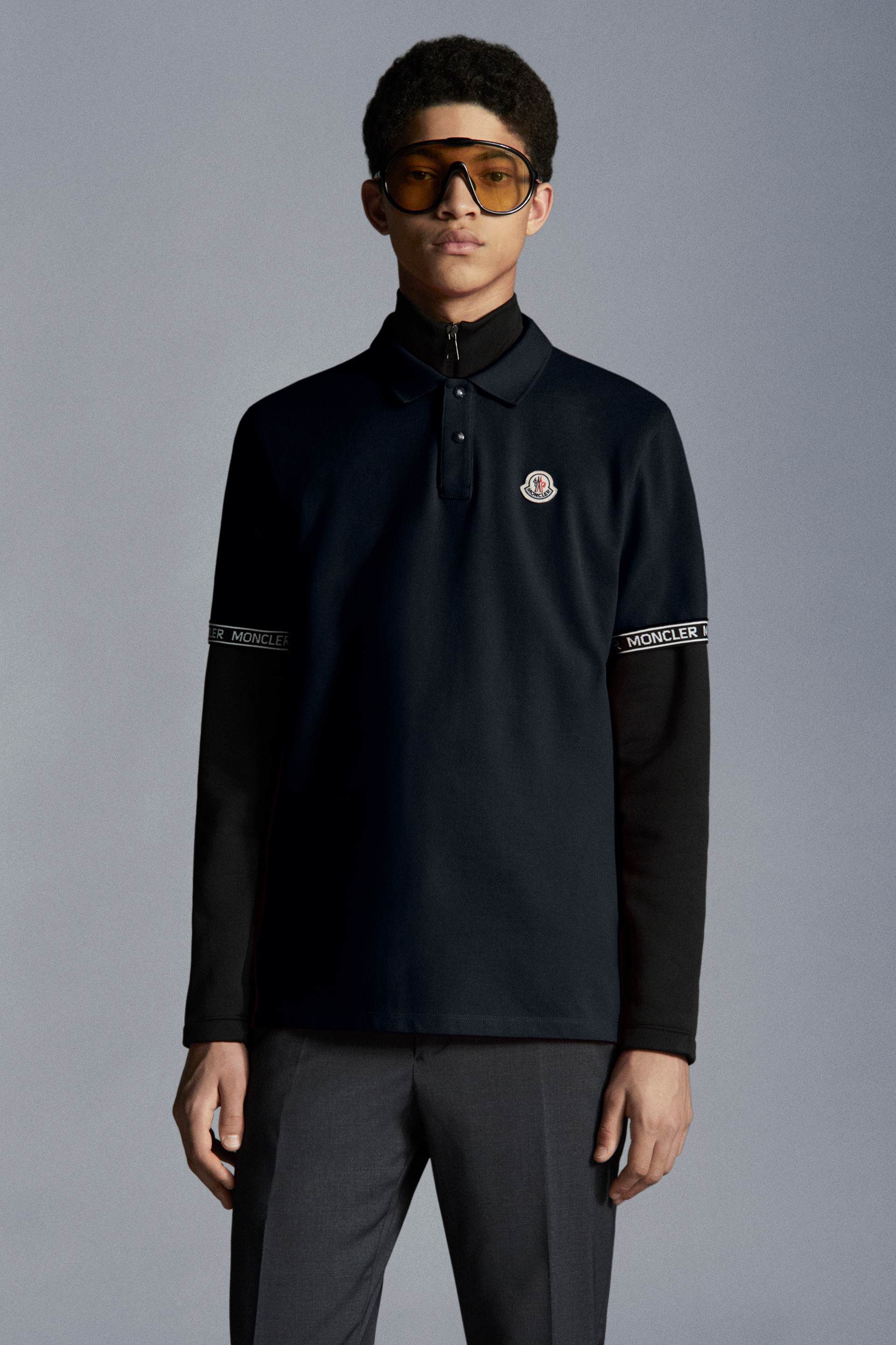 moncler black polo