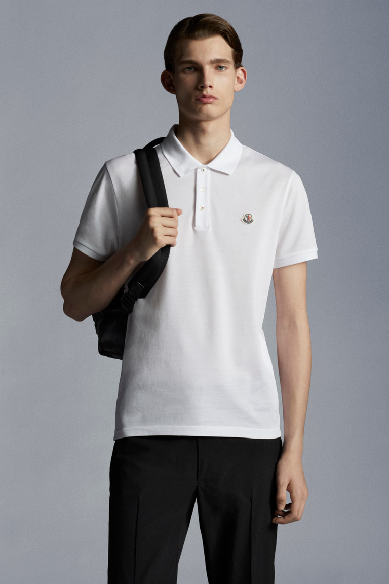 Optical White Short Sleeve Polo Shirt - Polos & T-shirts for Men 