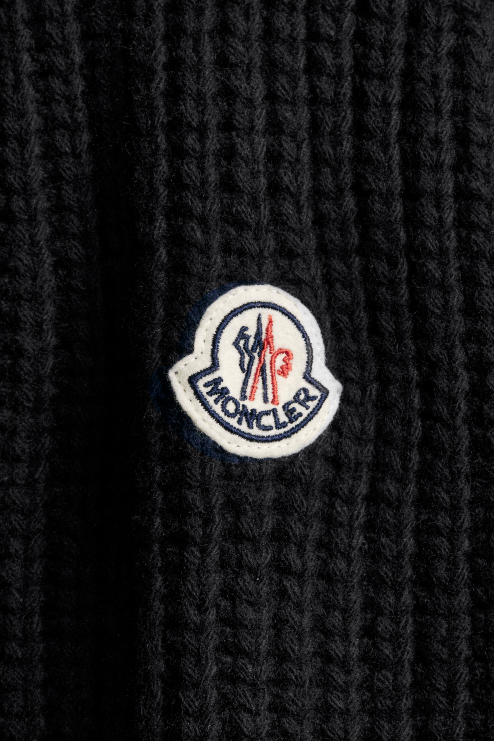 ブラック イングリッシュリブニット セーター カーディガン 向けの メンズ モンクレール