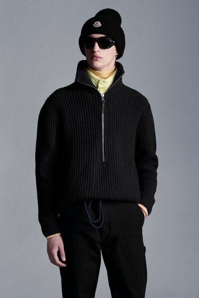 Black Rib Knit Sweater For Moncler Ch