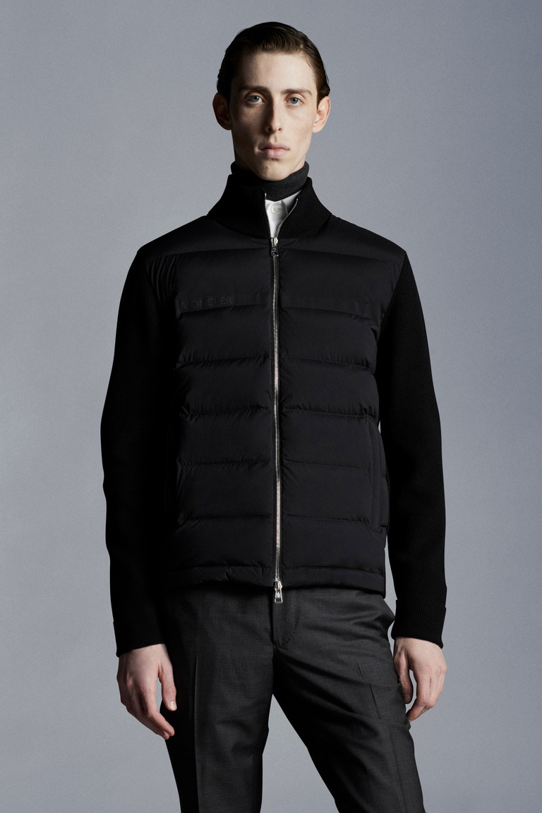 moncler cardigan black
