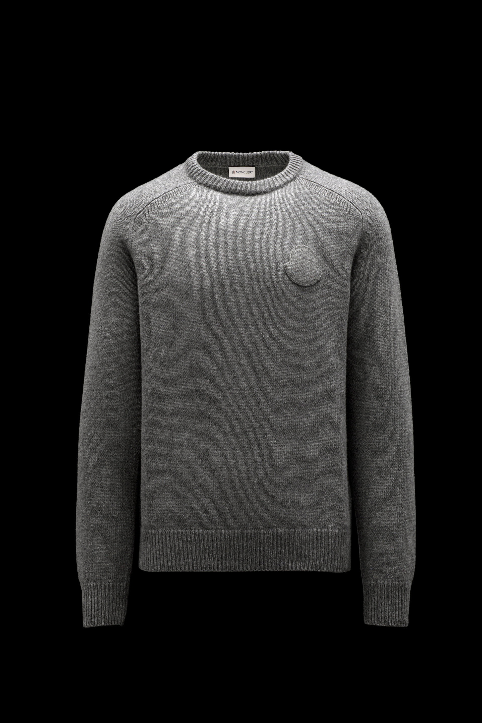 メランジミディアムグレー カシミヤセーター : セーター＆カーディガン 