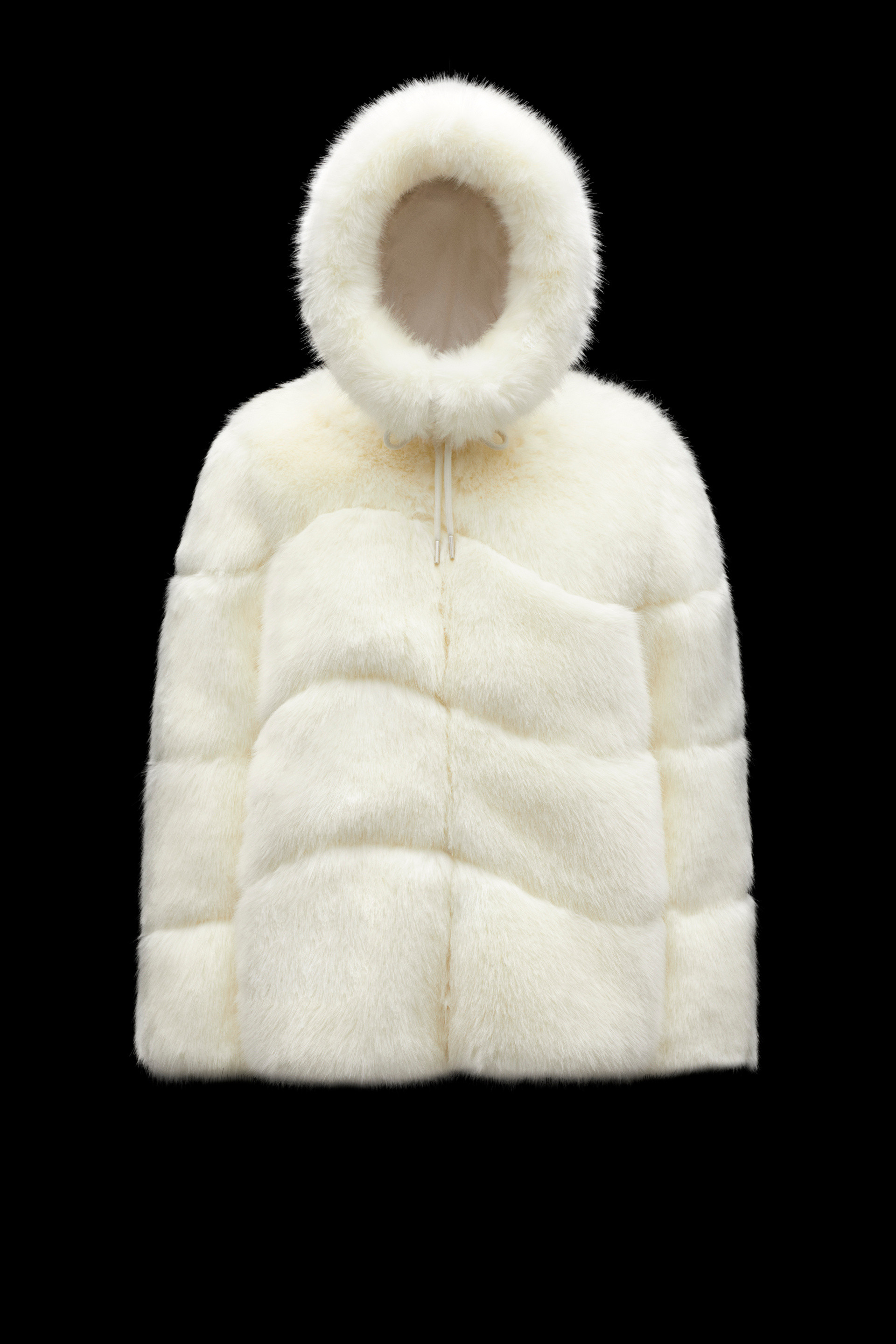 moncler white fur coat