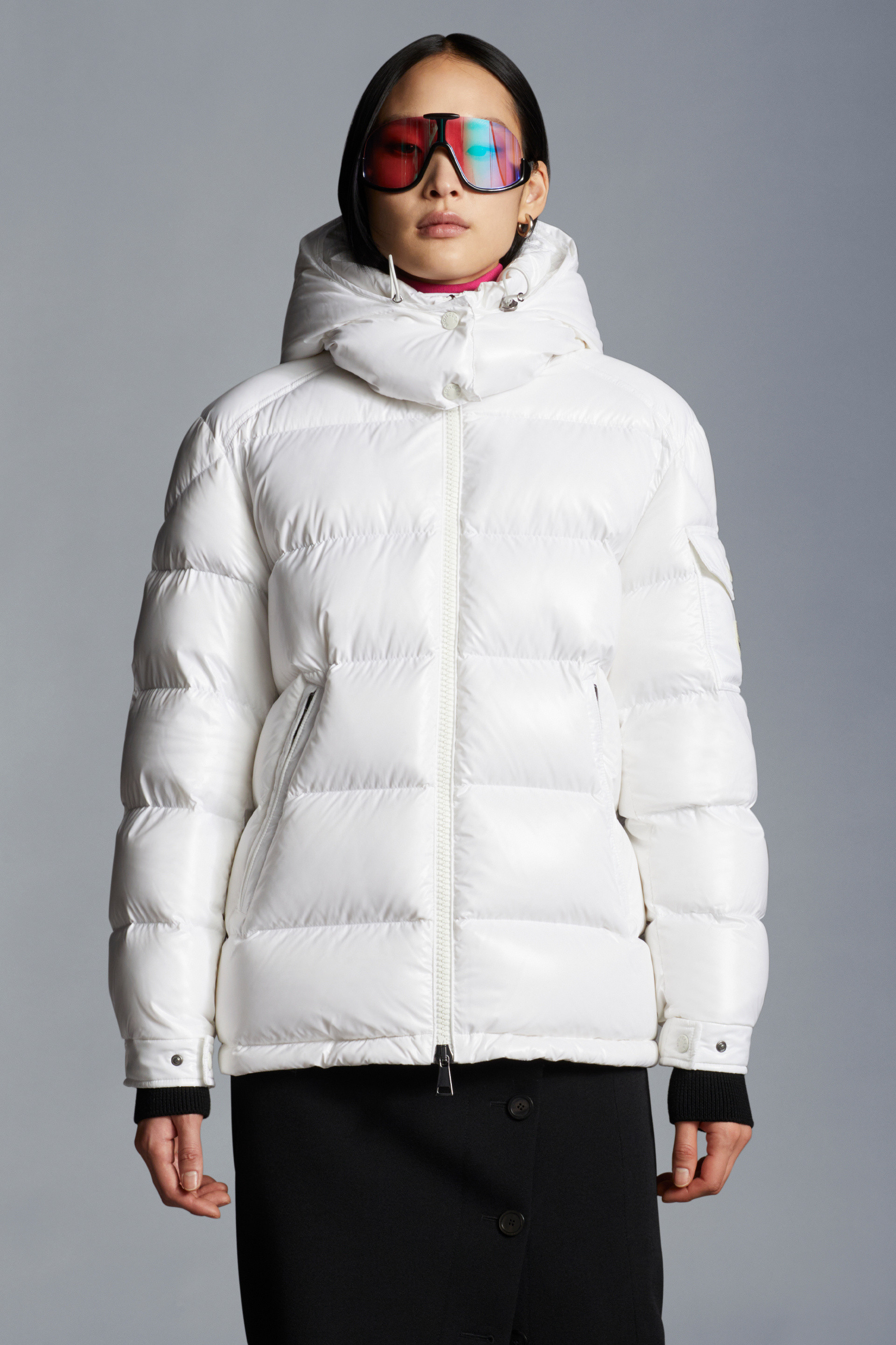 moncler coat women's white