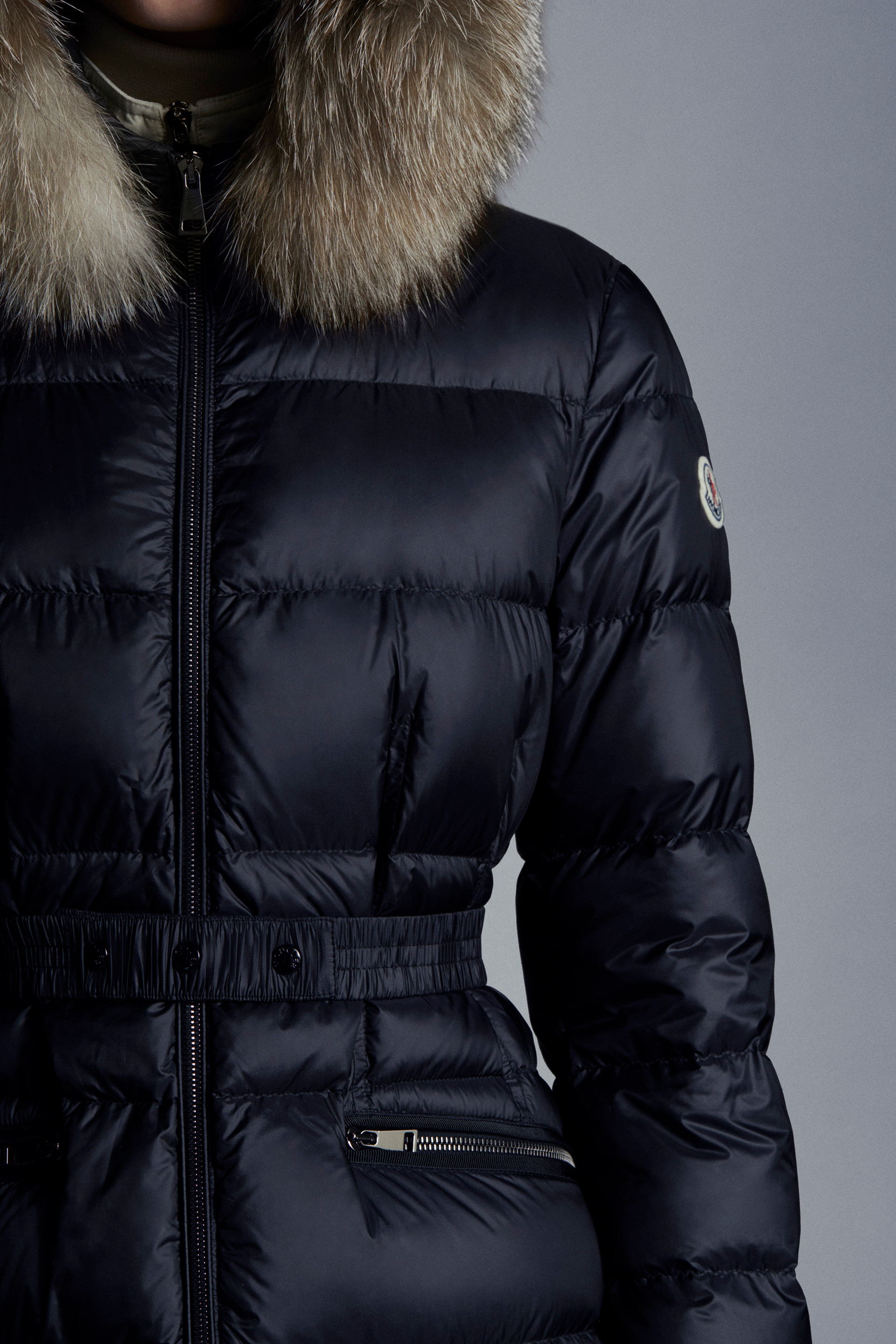 moncler navy jacket womens