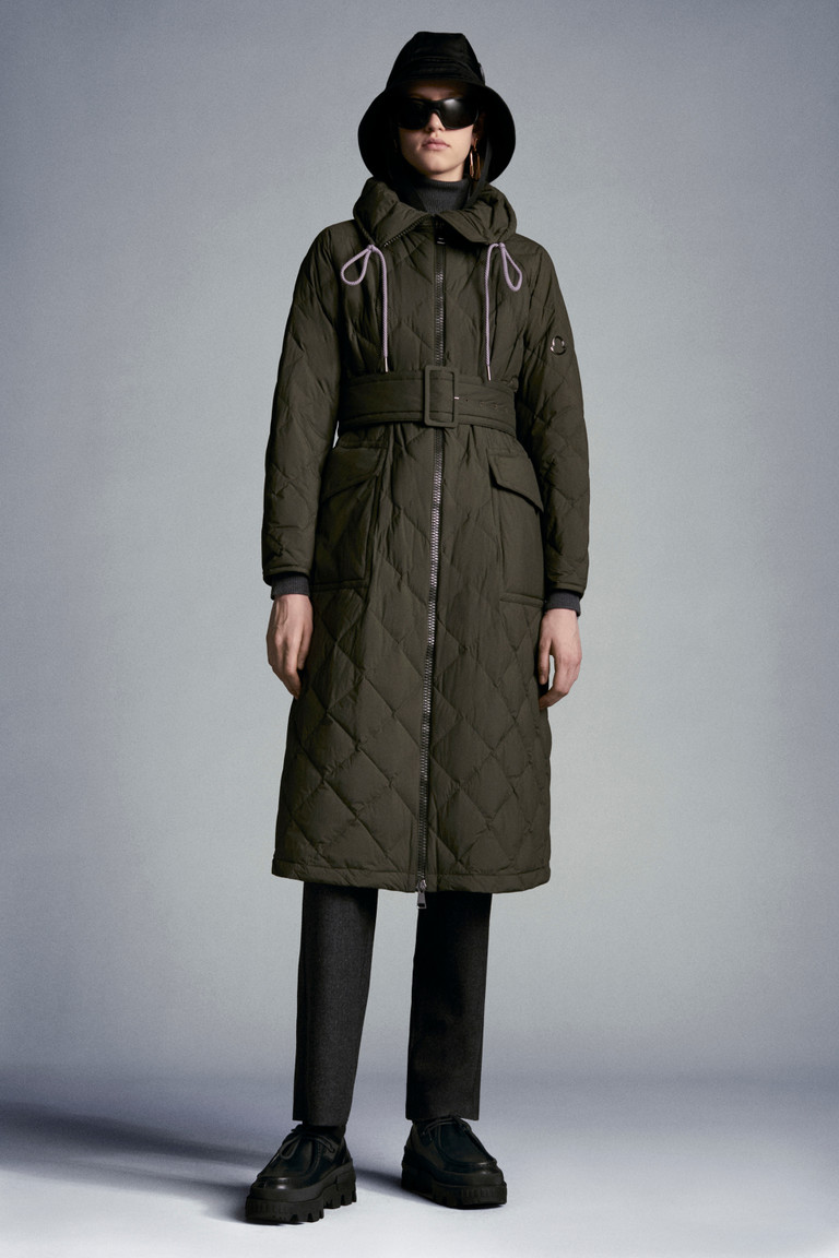 ankle length down coat