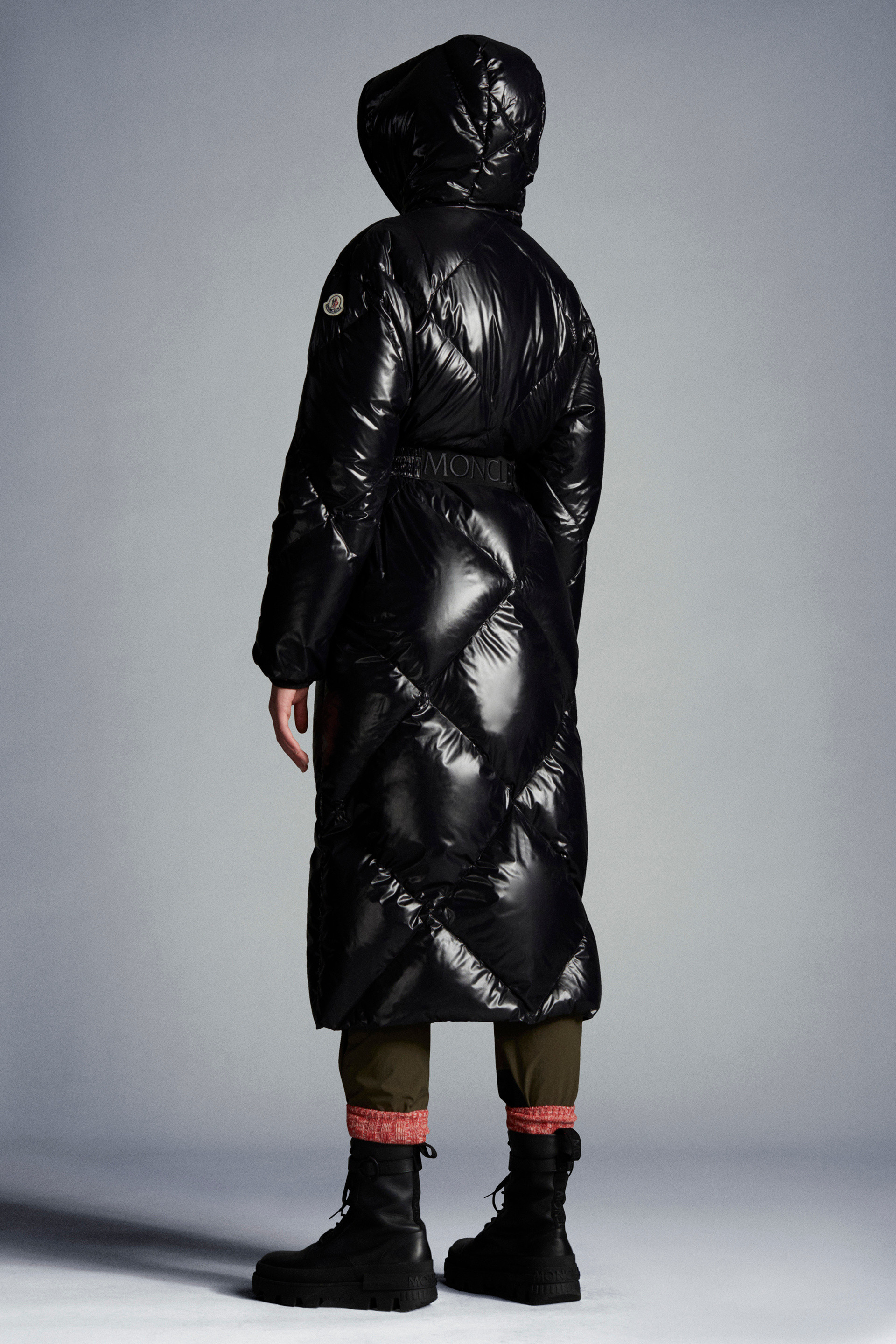 moncler long padded coat