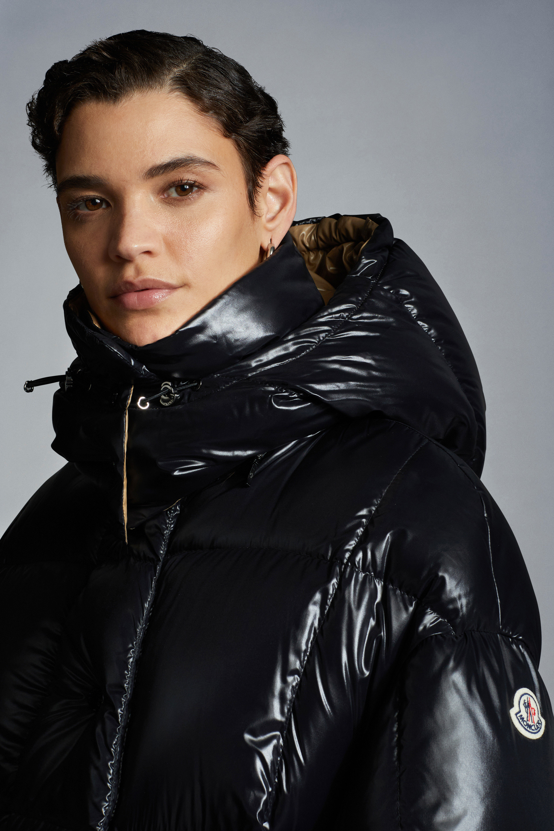 moncler parnaiba long nylon puffer coat