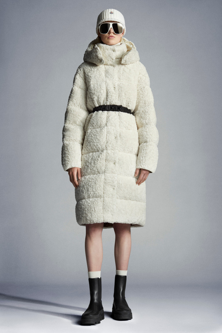 moncler white fur jacket