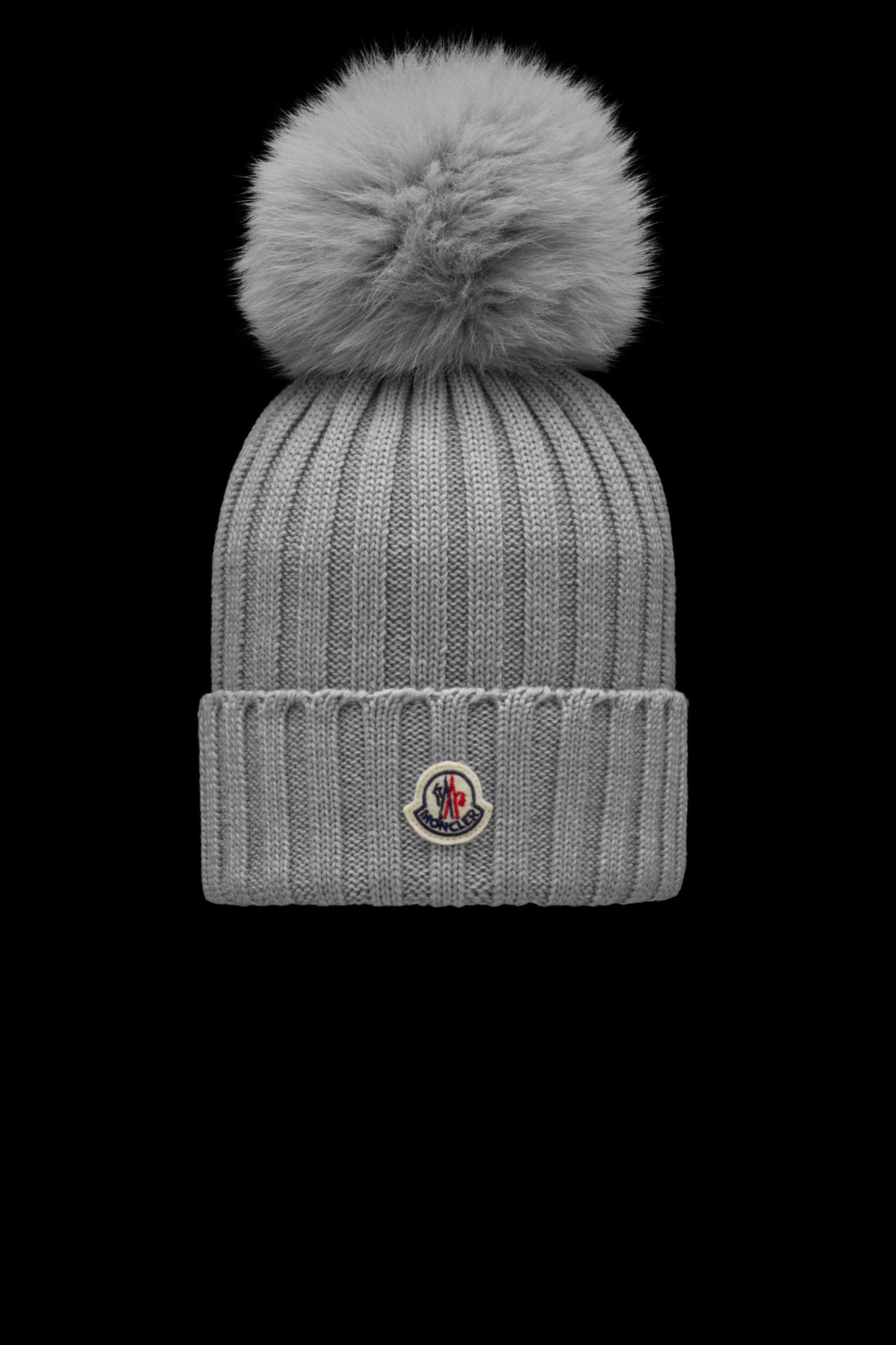 grey moncler beanie