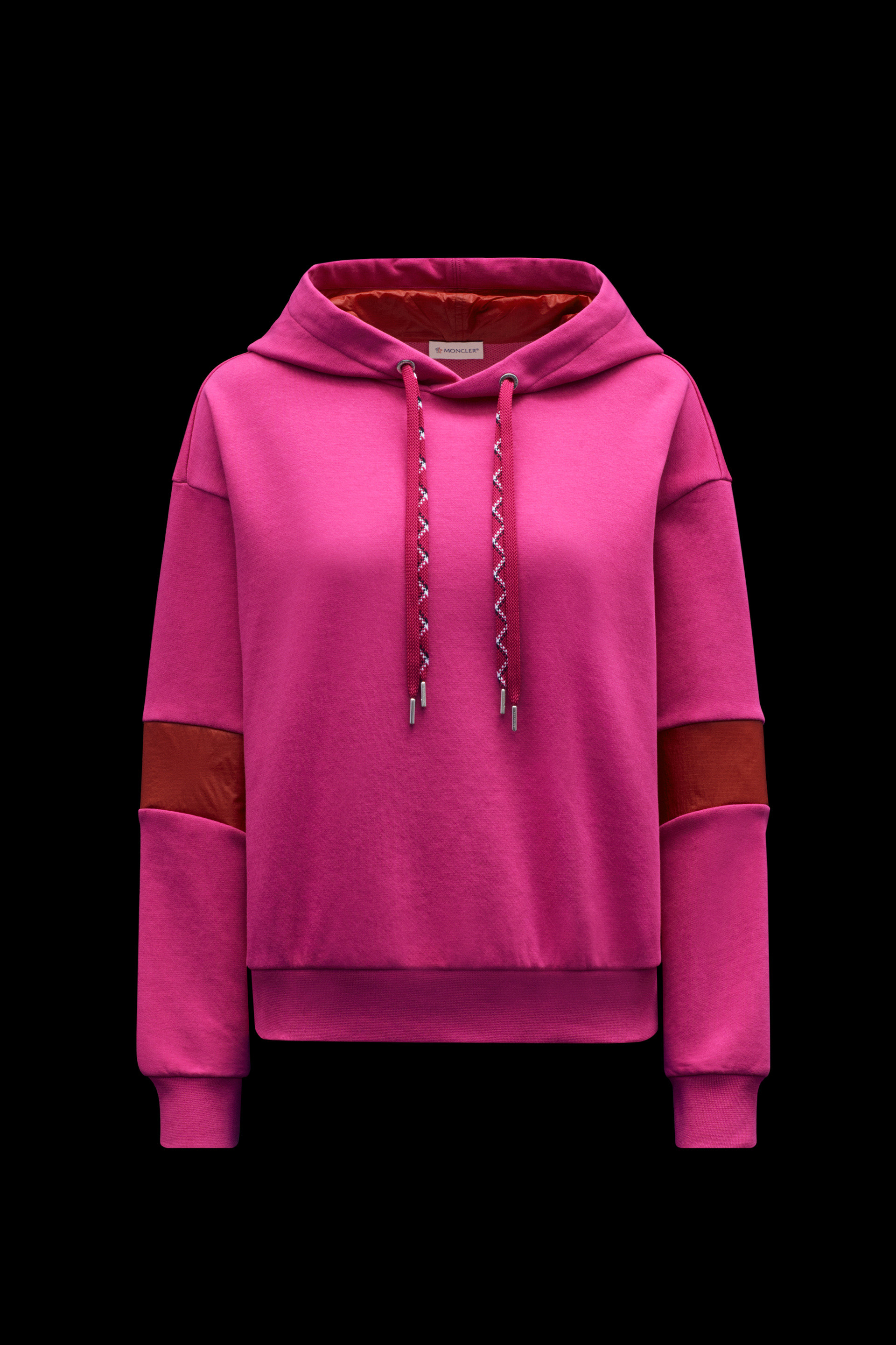 Amaranth Pink Sweatshirt With Nylon Logo - Sweatshirts for Women 