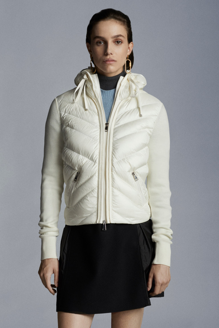 moncler padded knit jacket womens