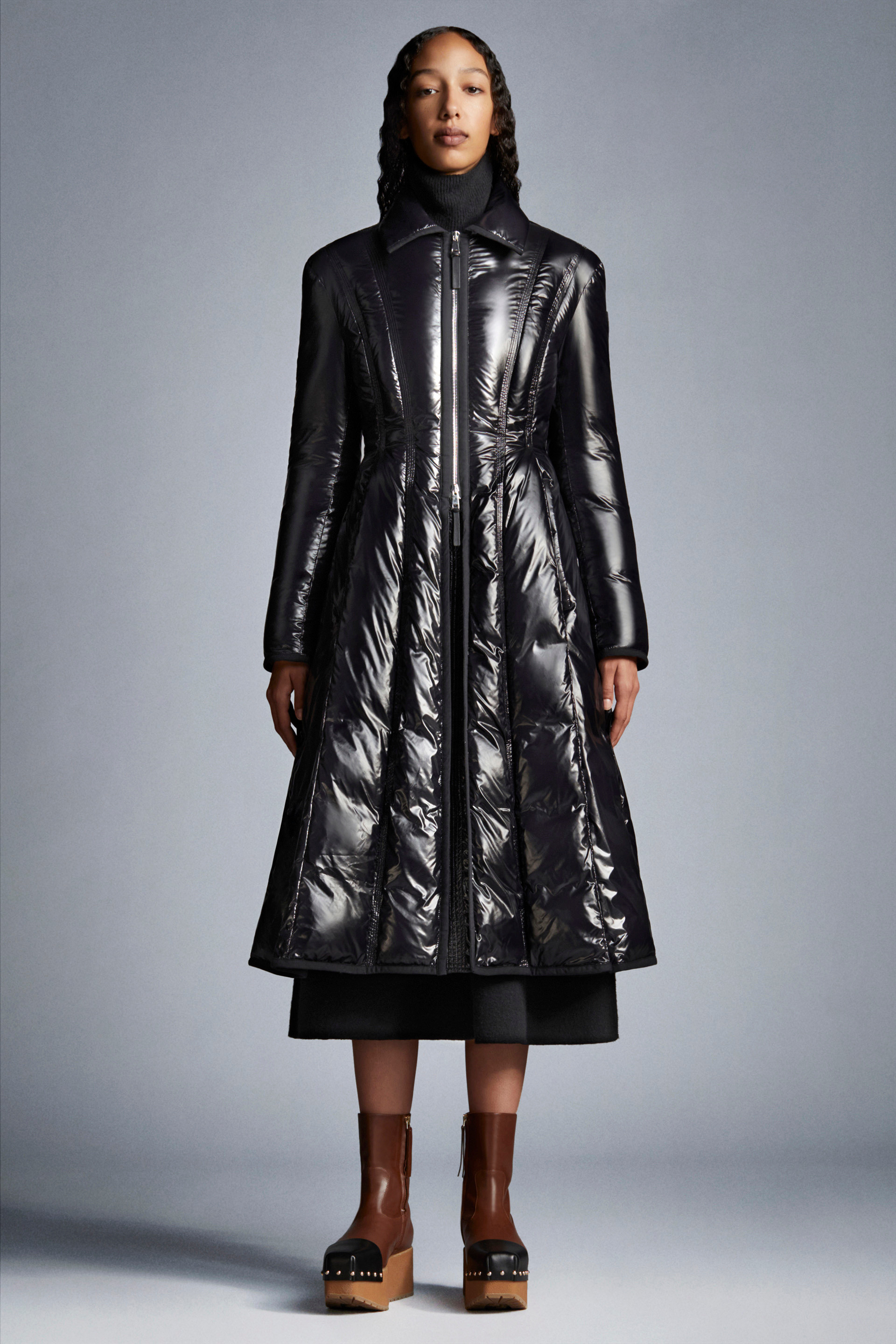 moncler black raincoat