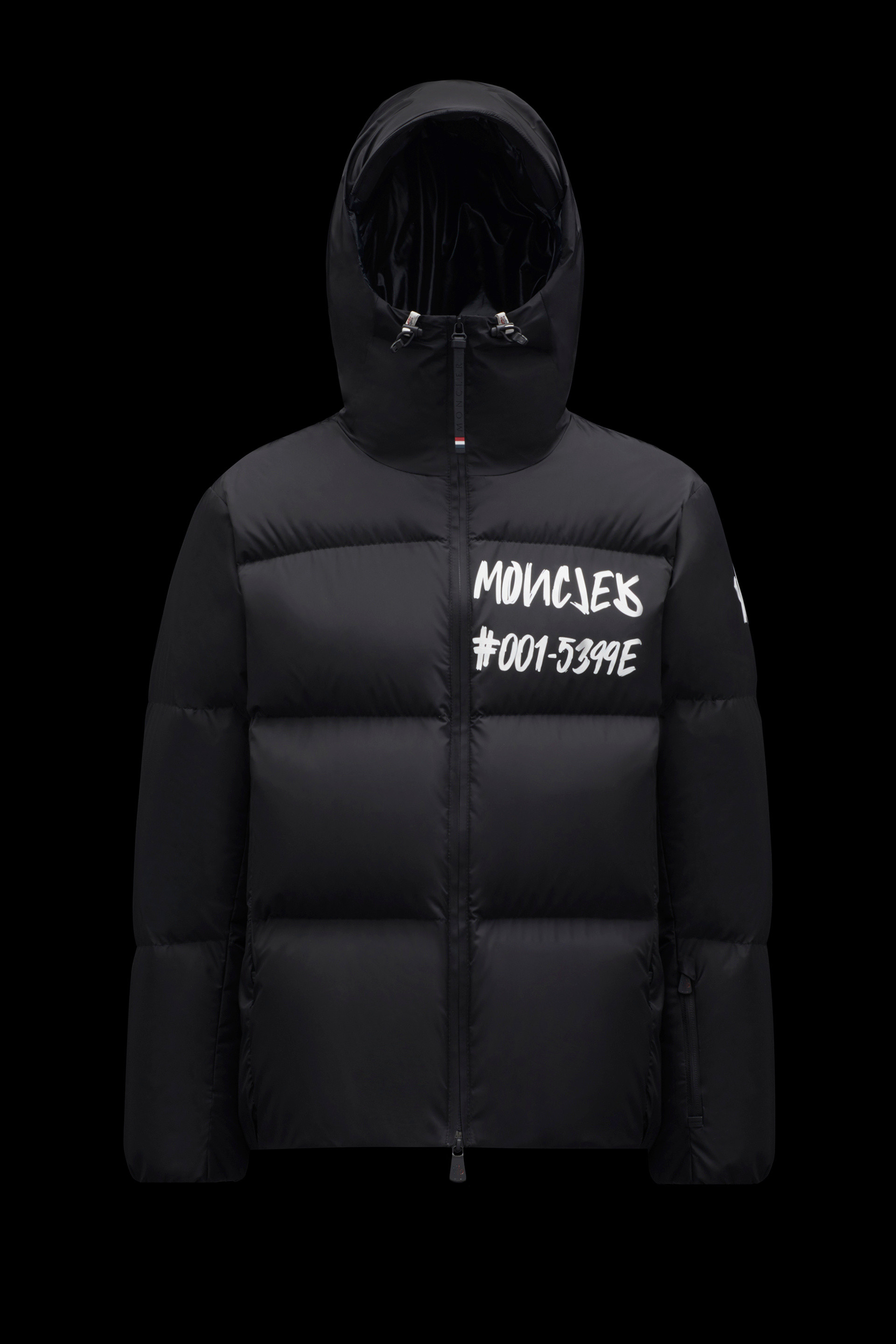 moncler puffer jacket with writing