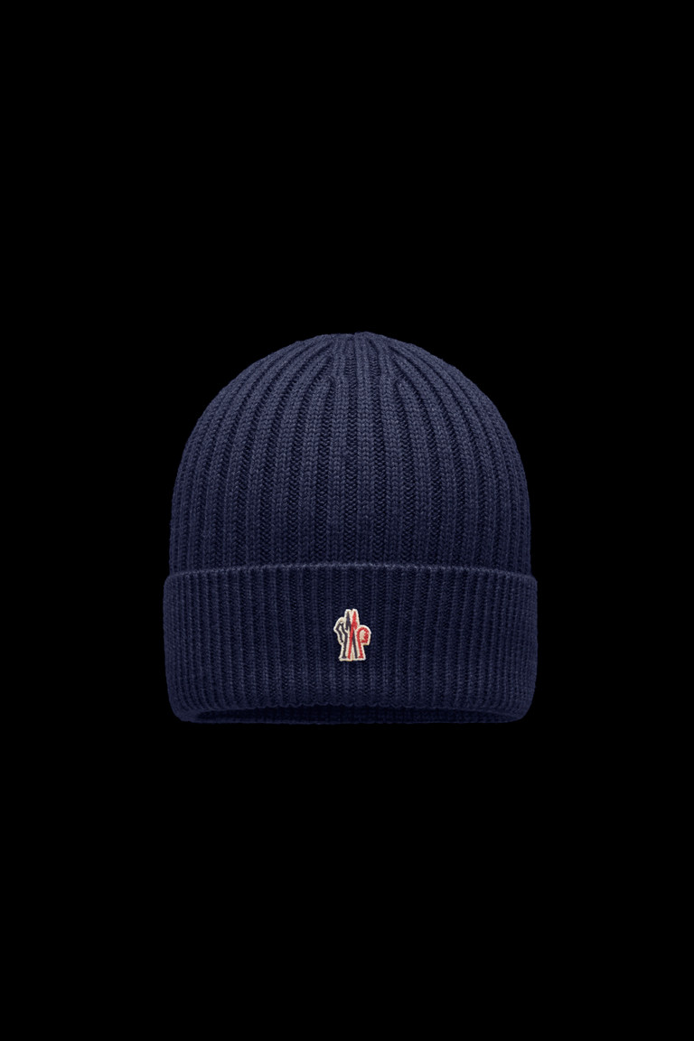 blue moncler hat