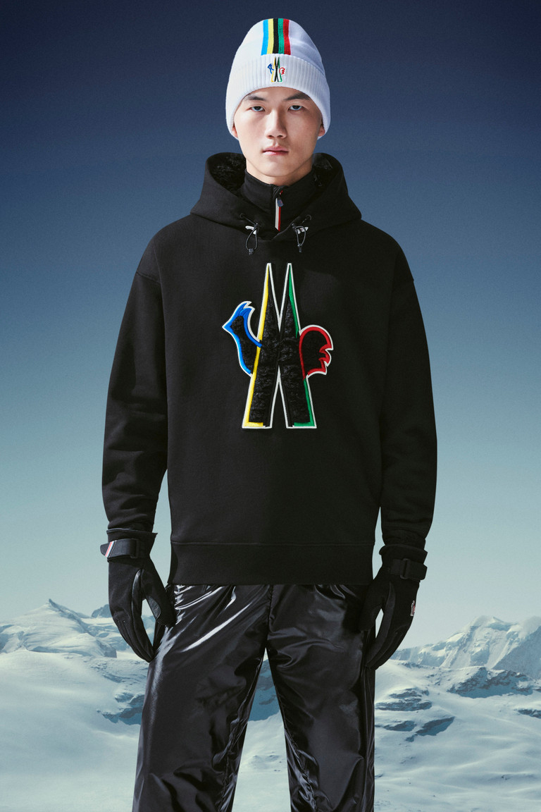 moncler logo hoodie