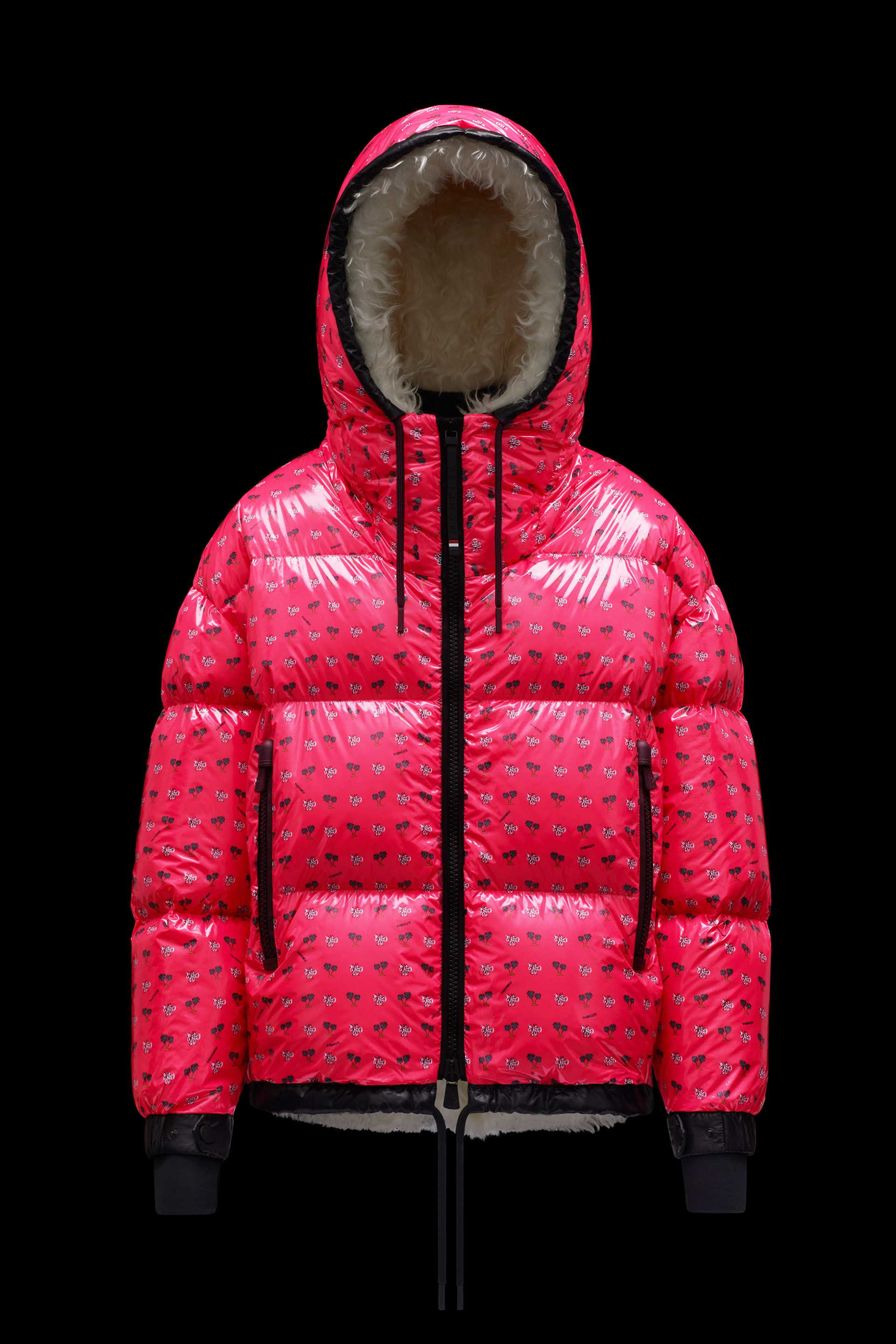 moncler jacket with moncler writing on hood