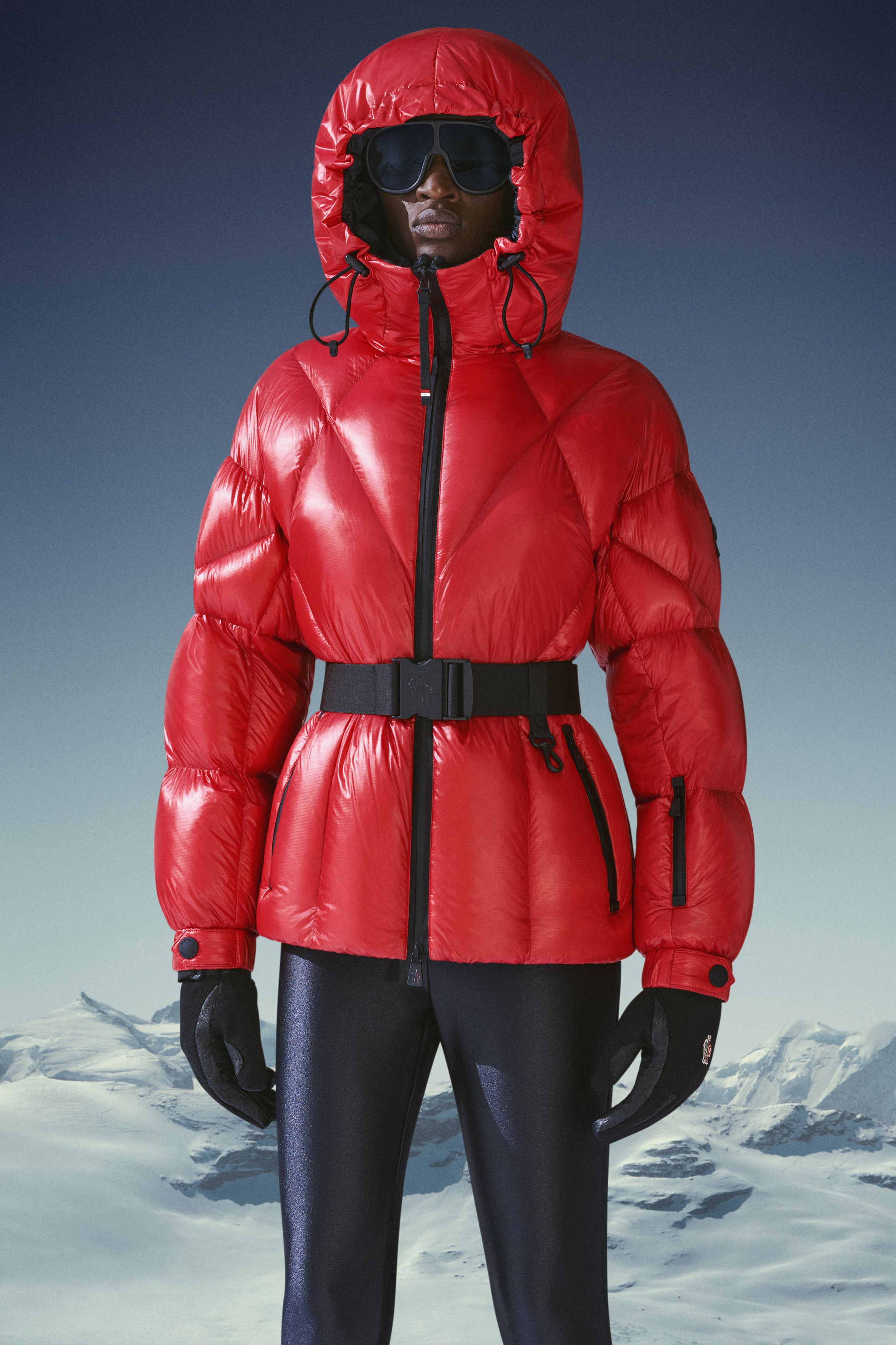 moncler red parka