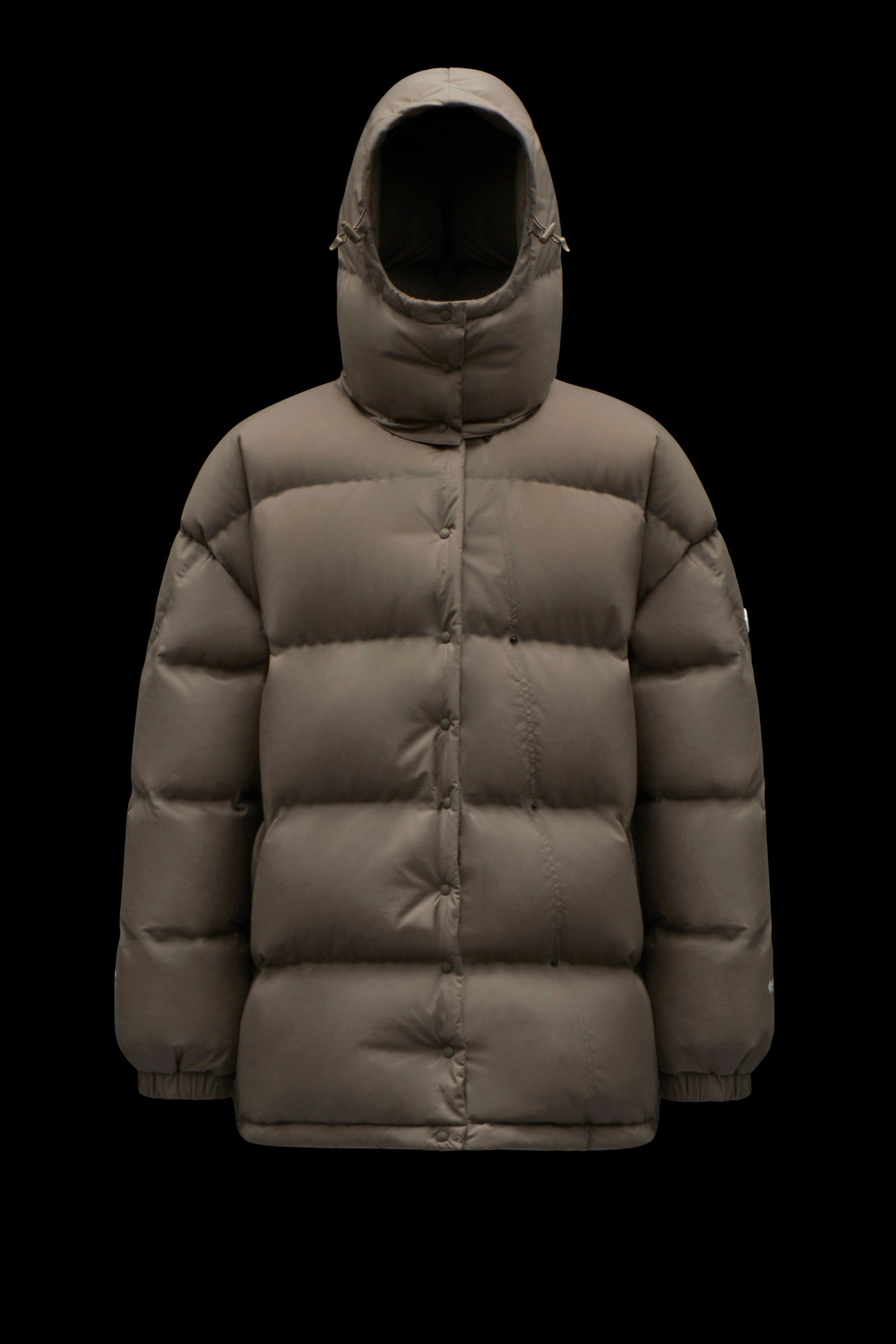 moncler brown puffer coat