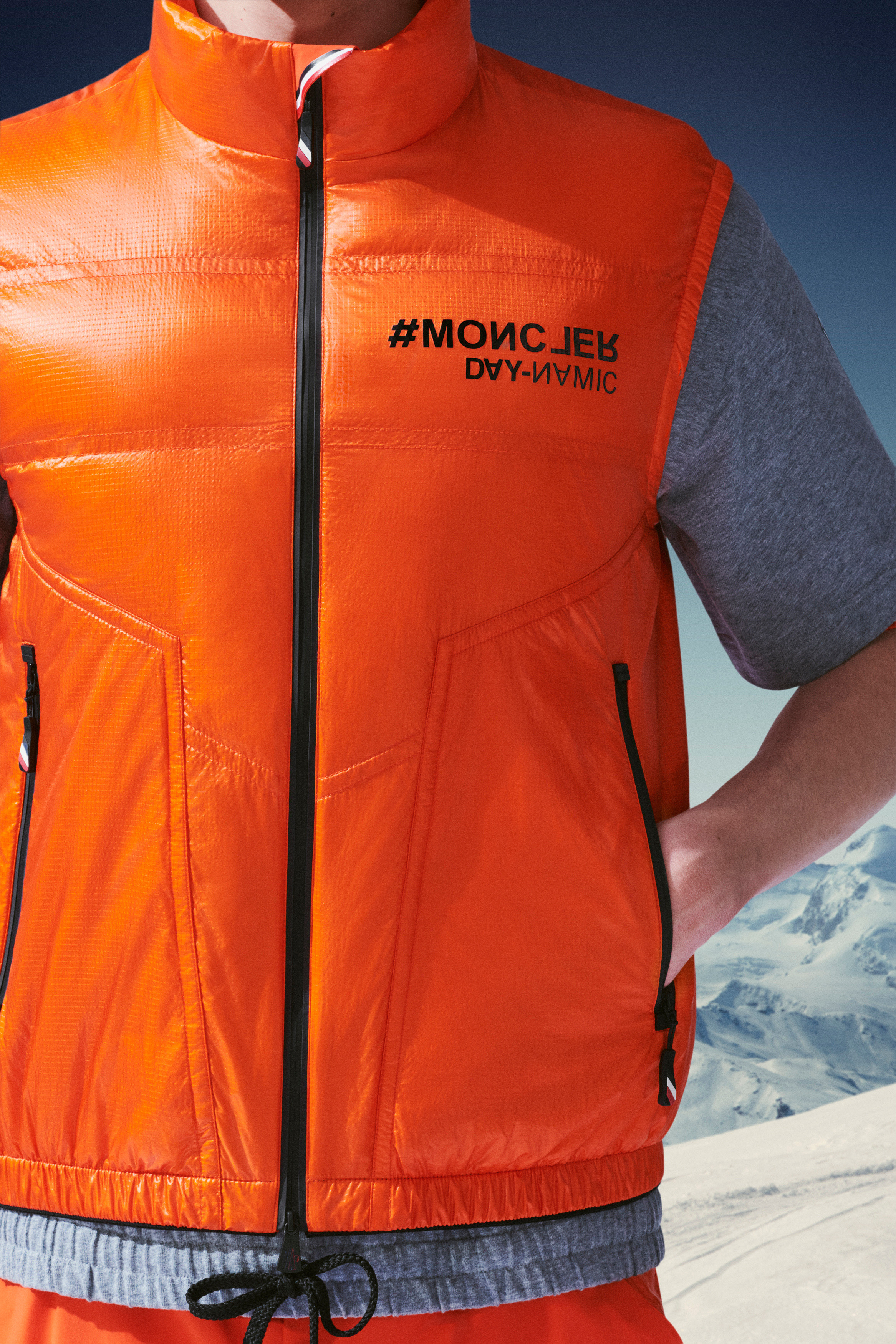 moncler vest orange