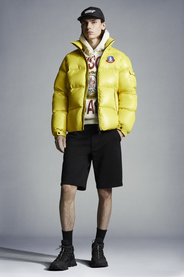 yellow down puffer jacket