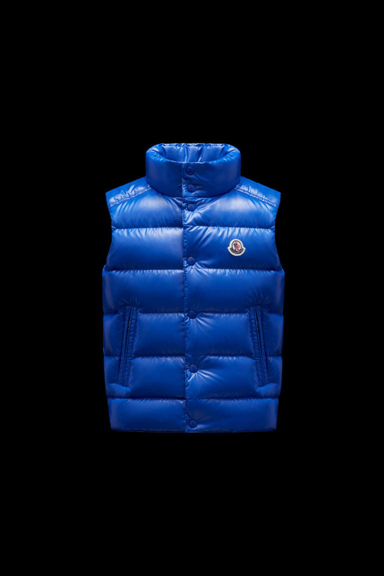 blue moncler vest