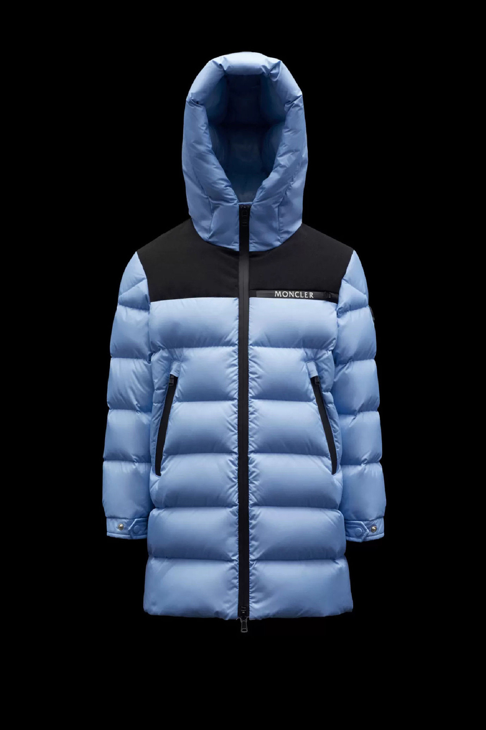 moncler red and blue jacket