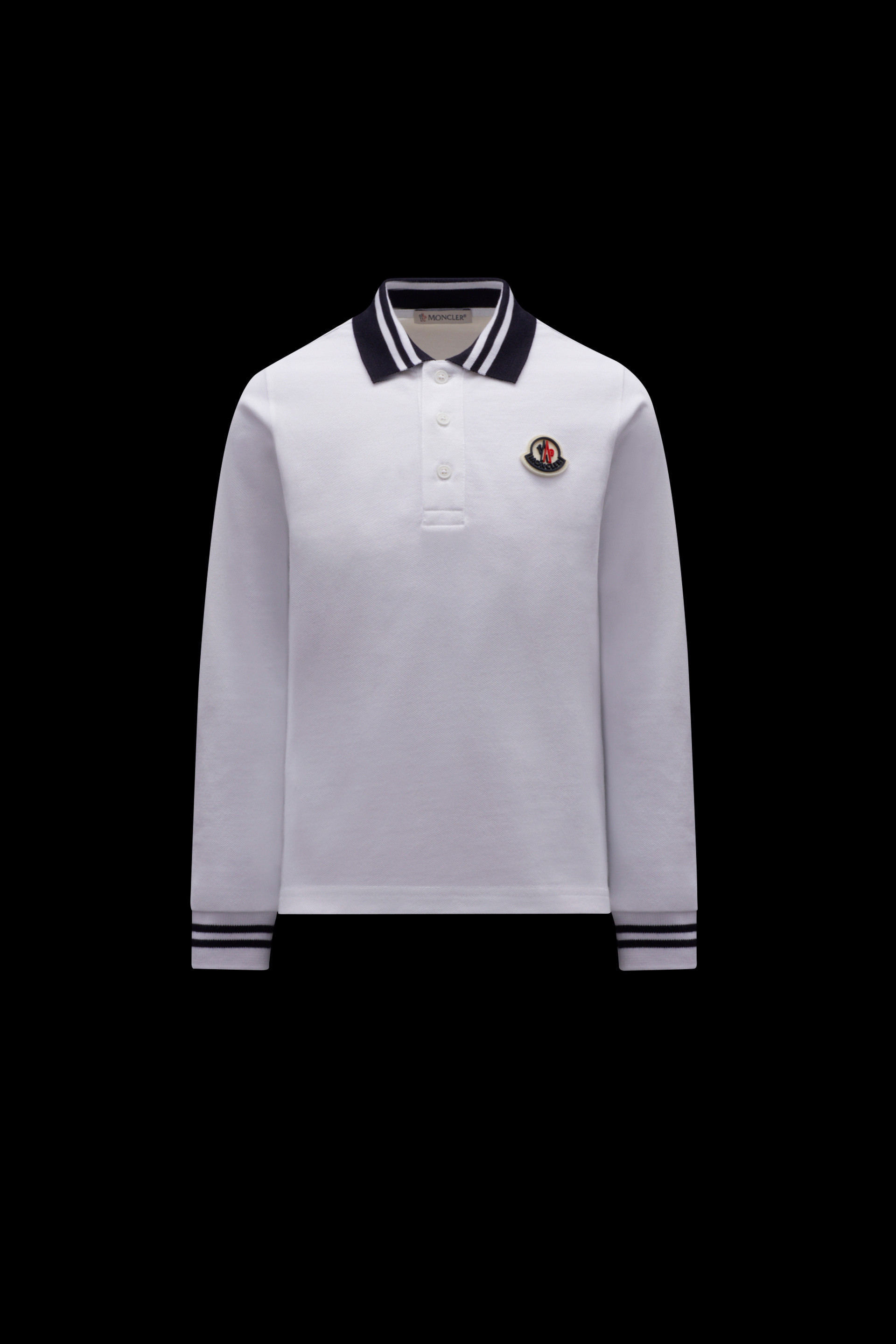Off White Long Sleeve Polo Shirt 