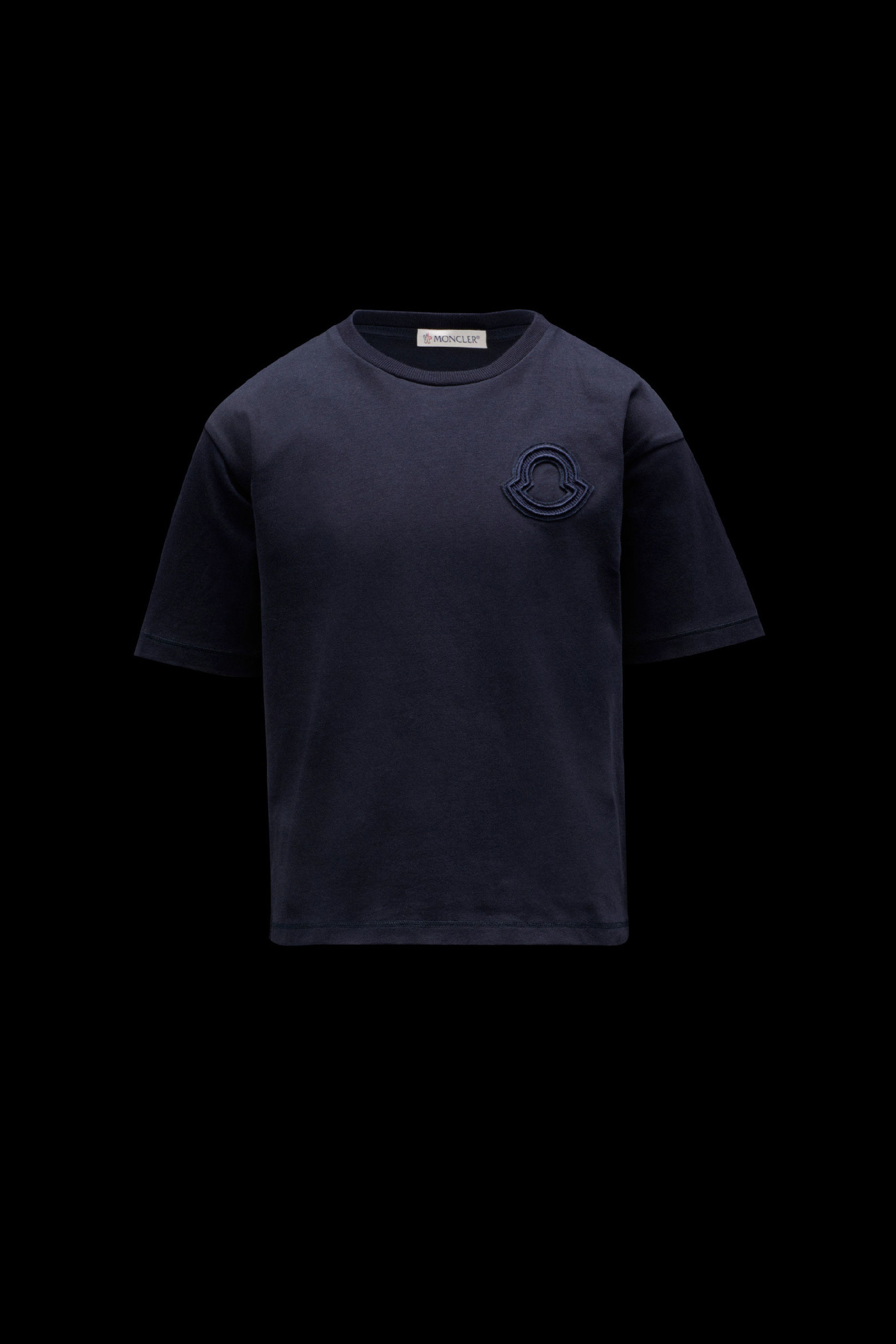 Night Blue T-Shirt With Embroidery - Polos & T-shirts for Children 