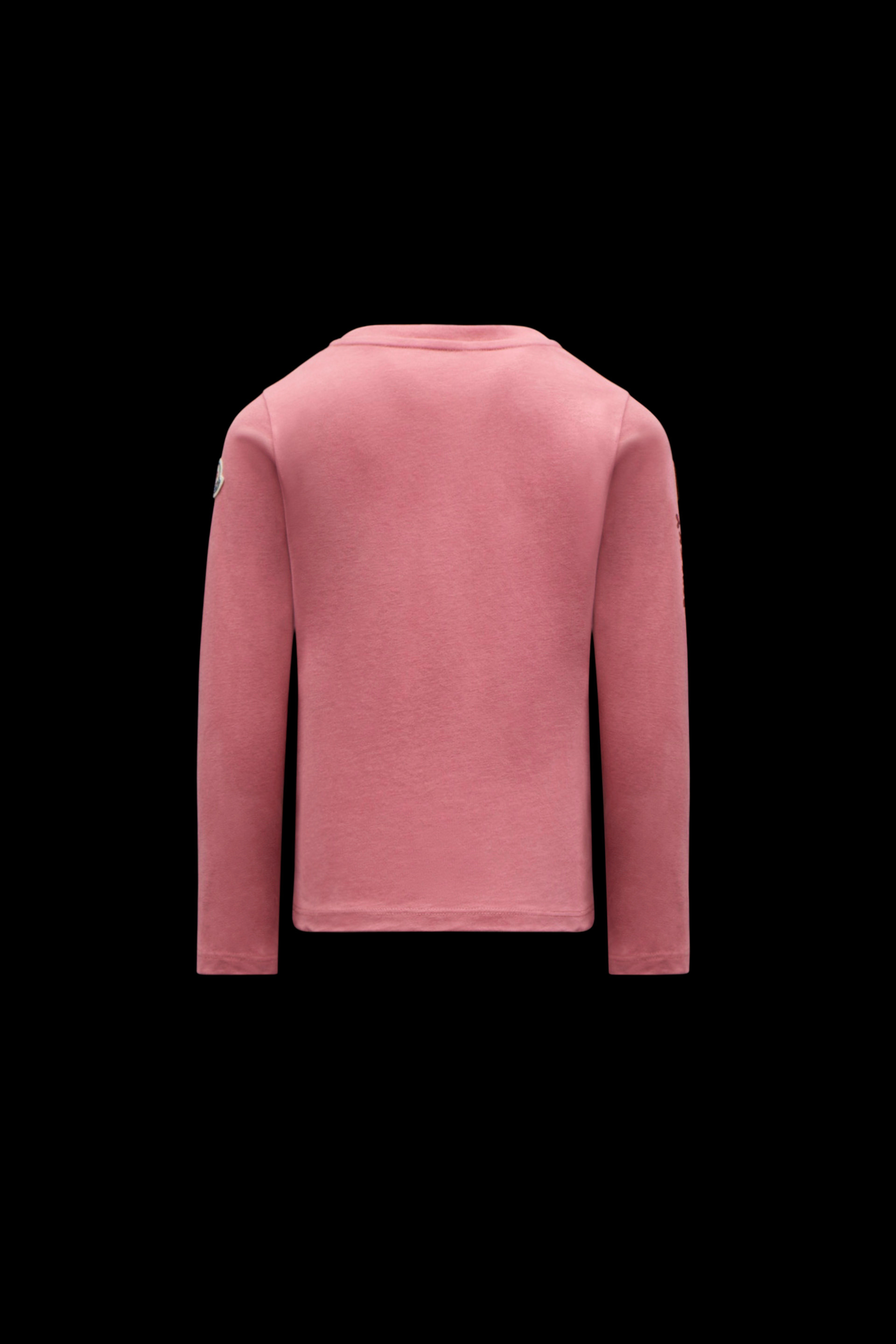 Camellia Pink T-Shirt With Patch - Moncler