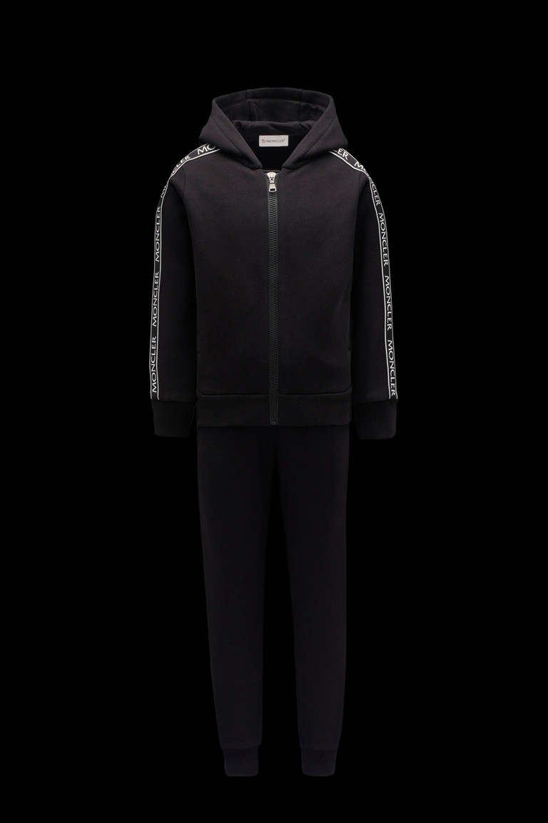 moncler tracksuit black and yellow