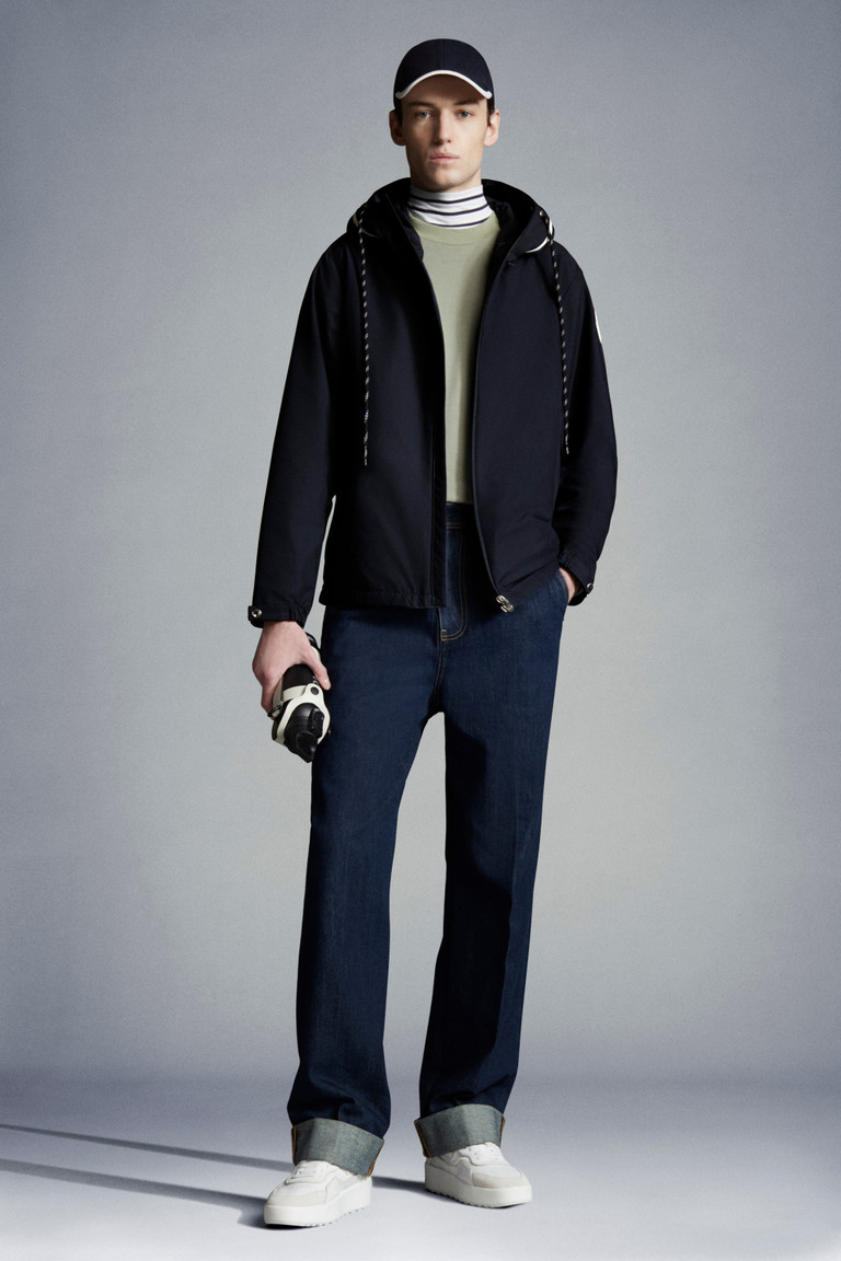 ナイトブルー Vessilフード付ジャケット ジャケット 向けの メンズ モンクレール