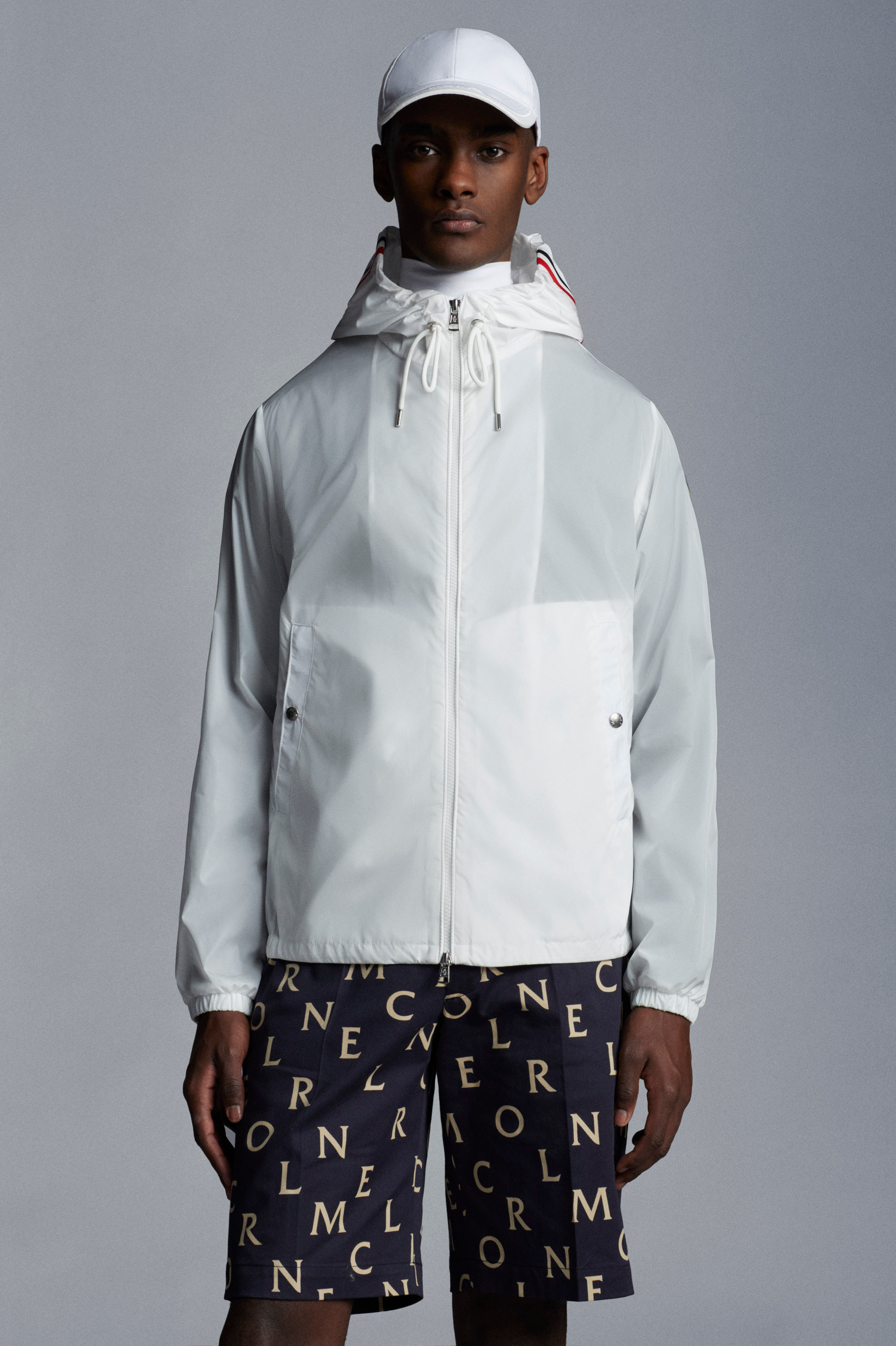 moncler white windbreaker