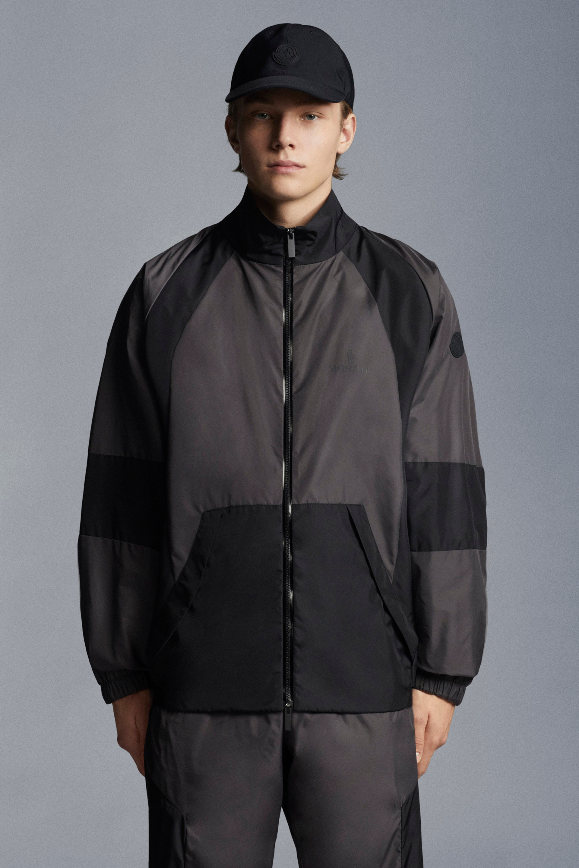 moncler black raincoat