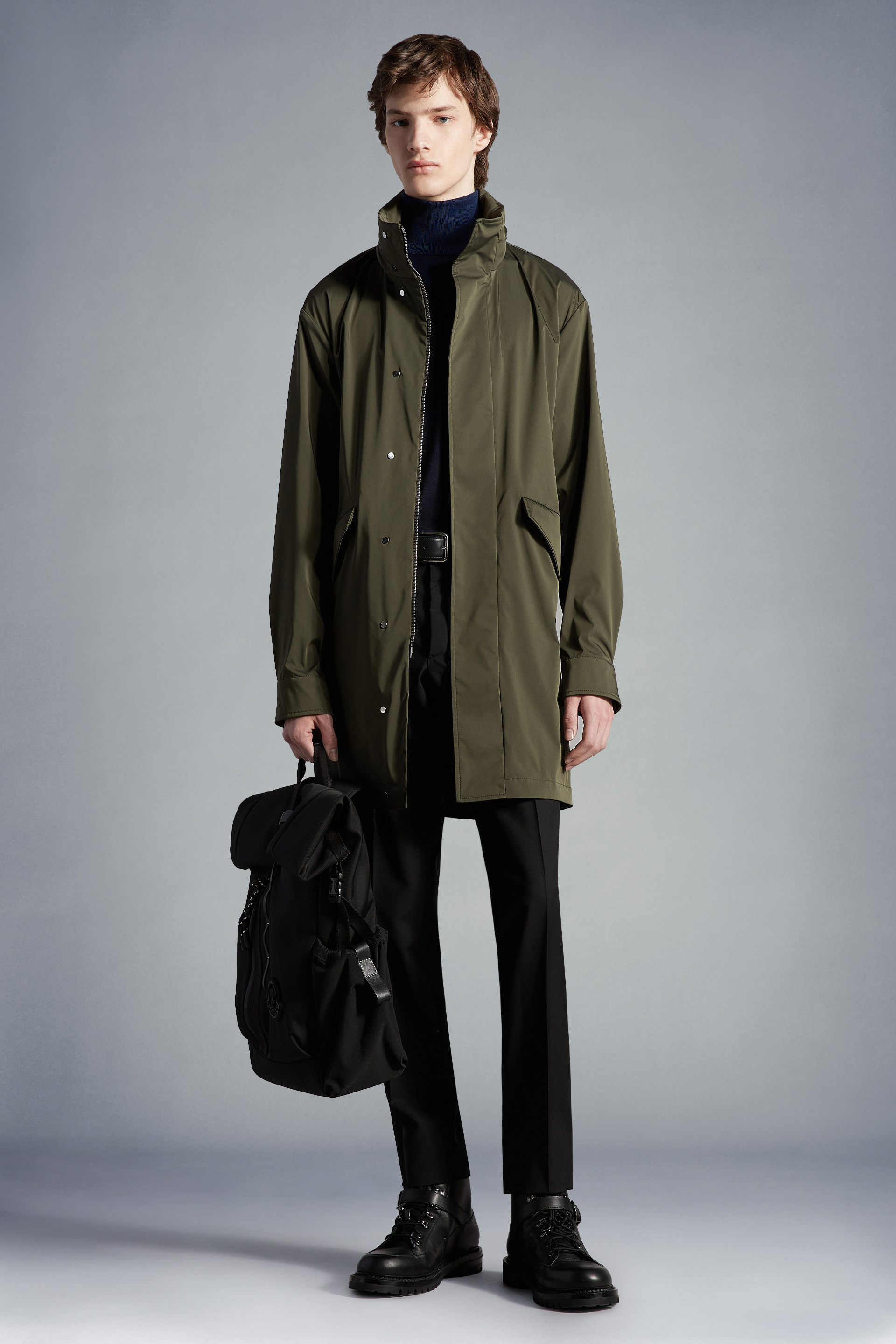 moncler mens trench coat