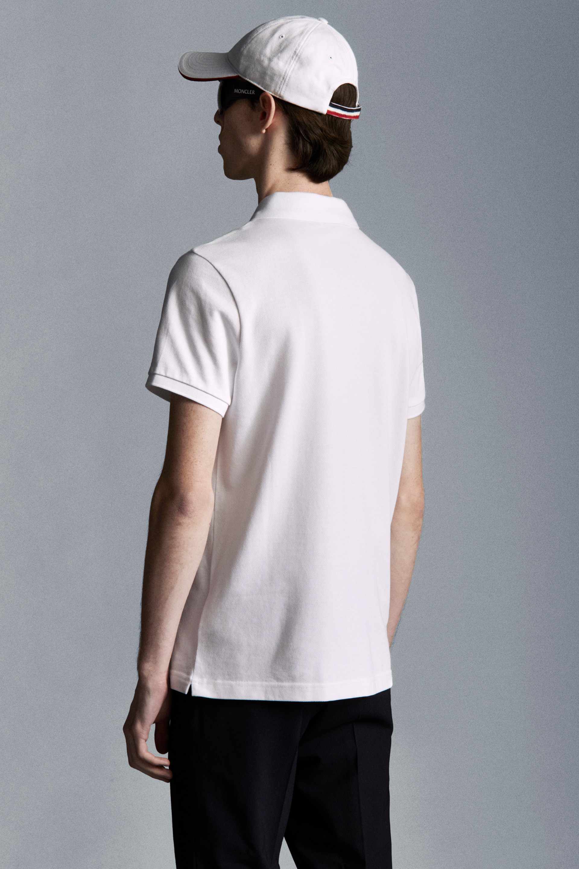 Uomo Abbigliamento da T-shirt da Polo Polo con logoMoncler in Cotone da Uomo colore Bianco 