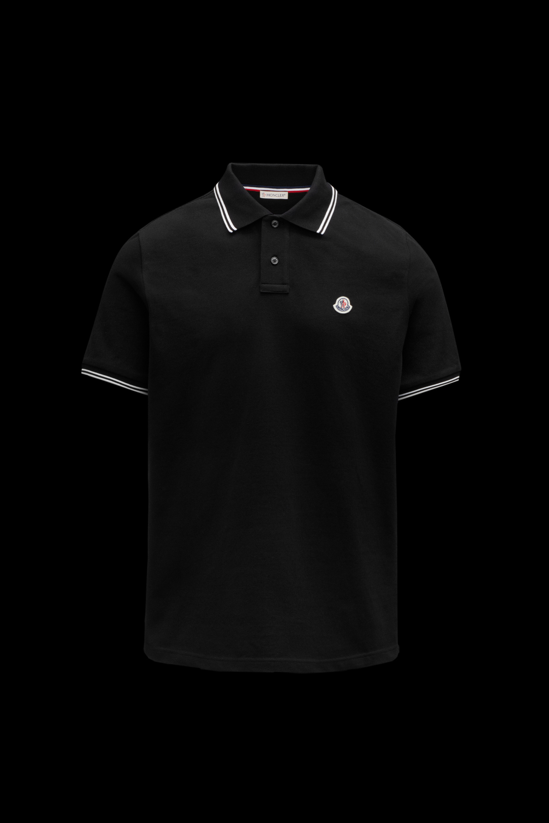 Black Logo Polo Shirt - Polos & T-shirts for Men | Moncler US
