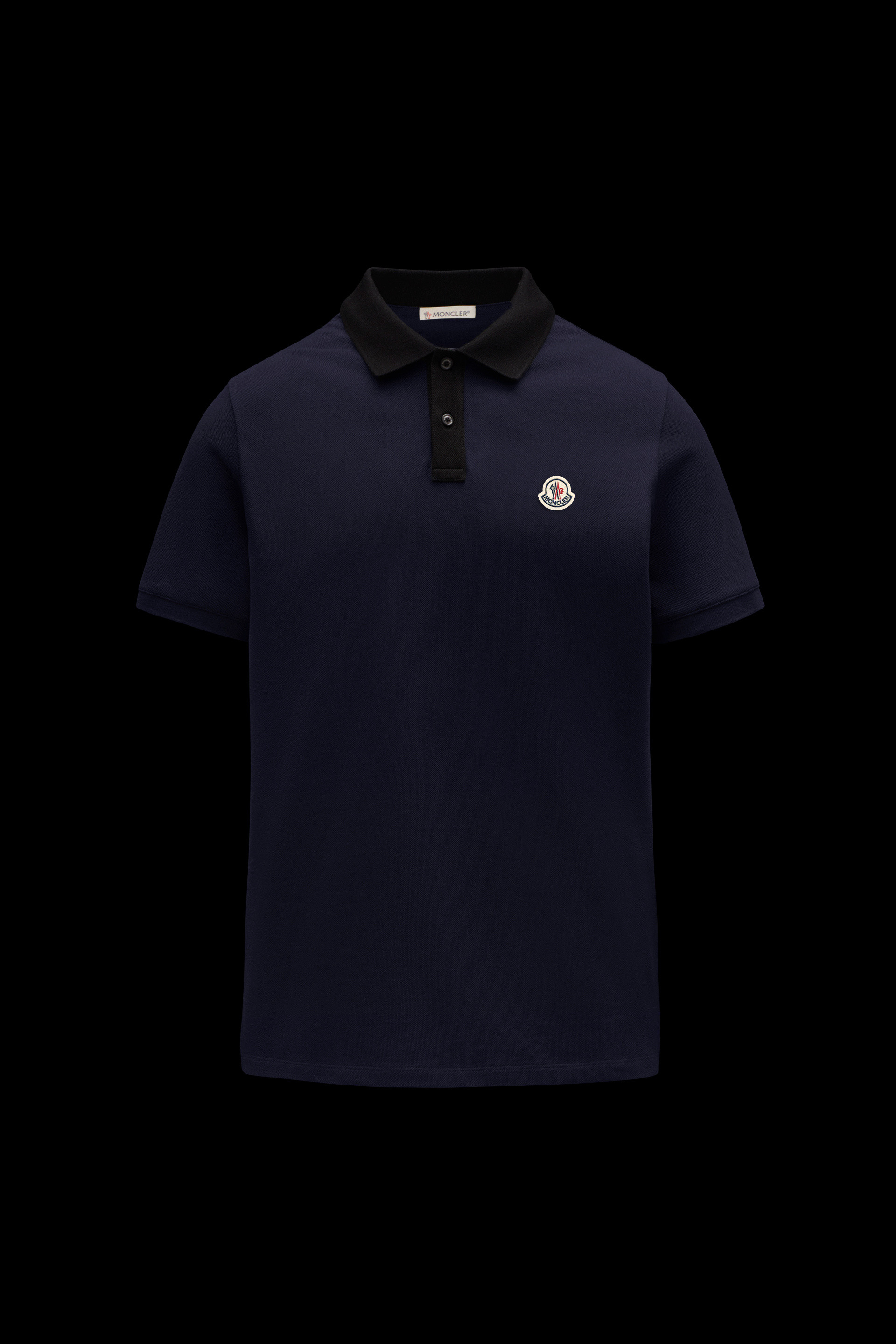 moncler logo collar t shirt