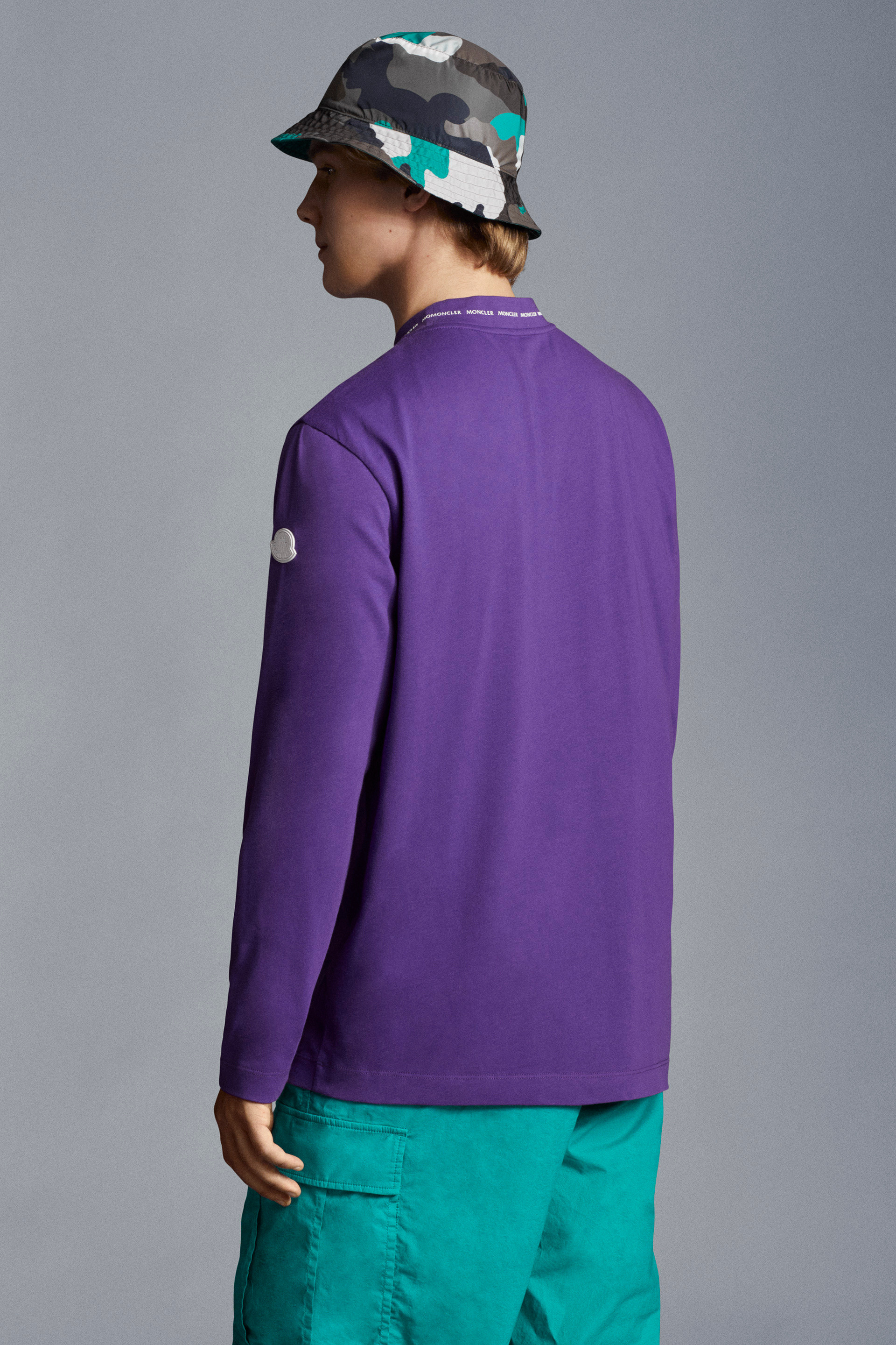 Purple Logo Long Sleeve T-Shirt - Polos 