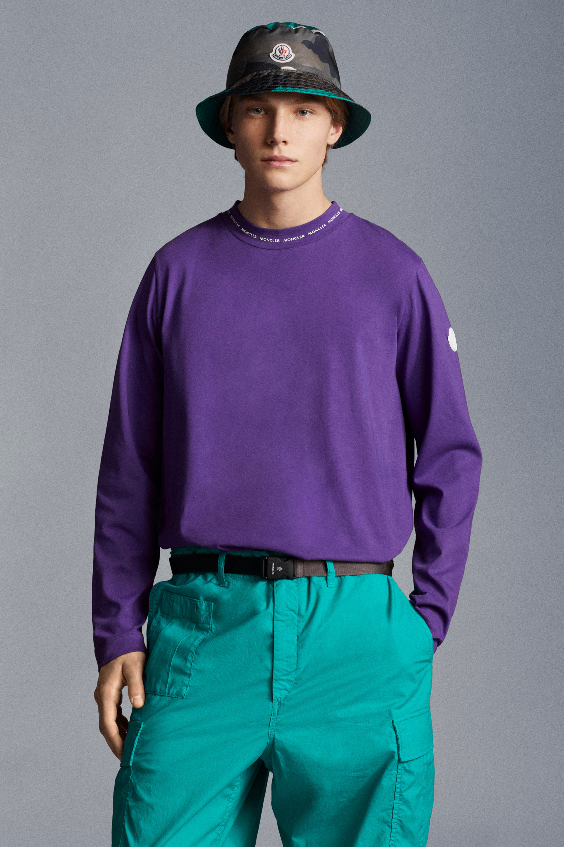 Purple Logo Long Sleeve T-Shirt - Polos 