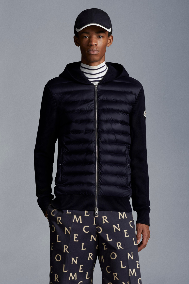 moncler hooded cardigan