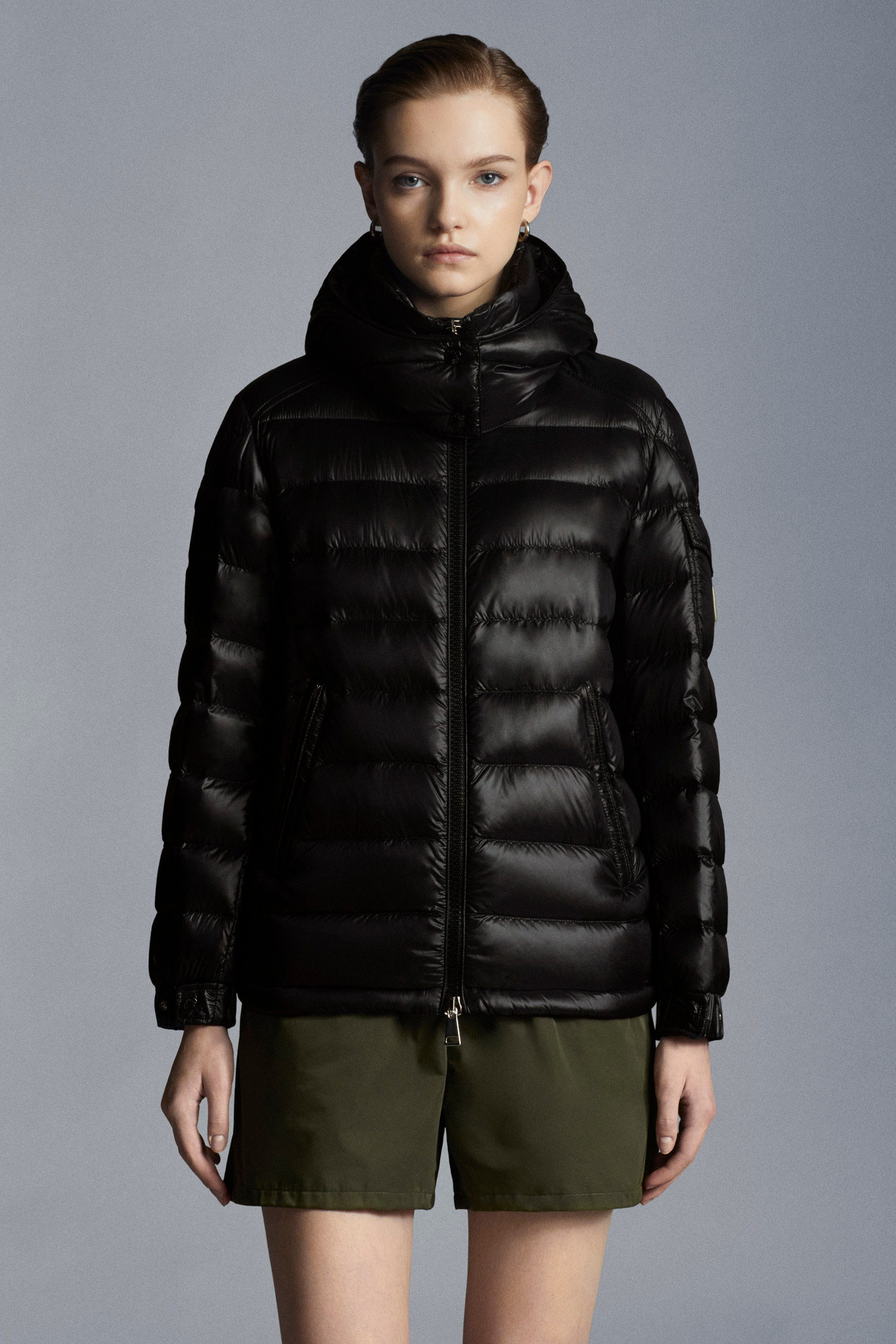 Moncler Synthetic Dalles Nylon Down Jacket in Black Womens Clothing Jackets Padded and down jackets 