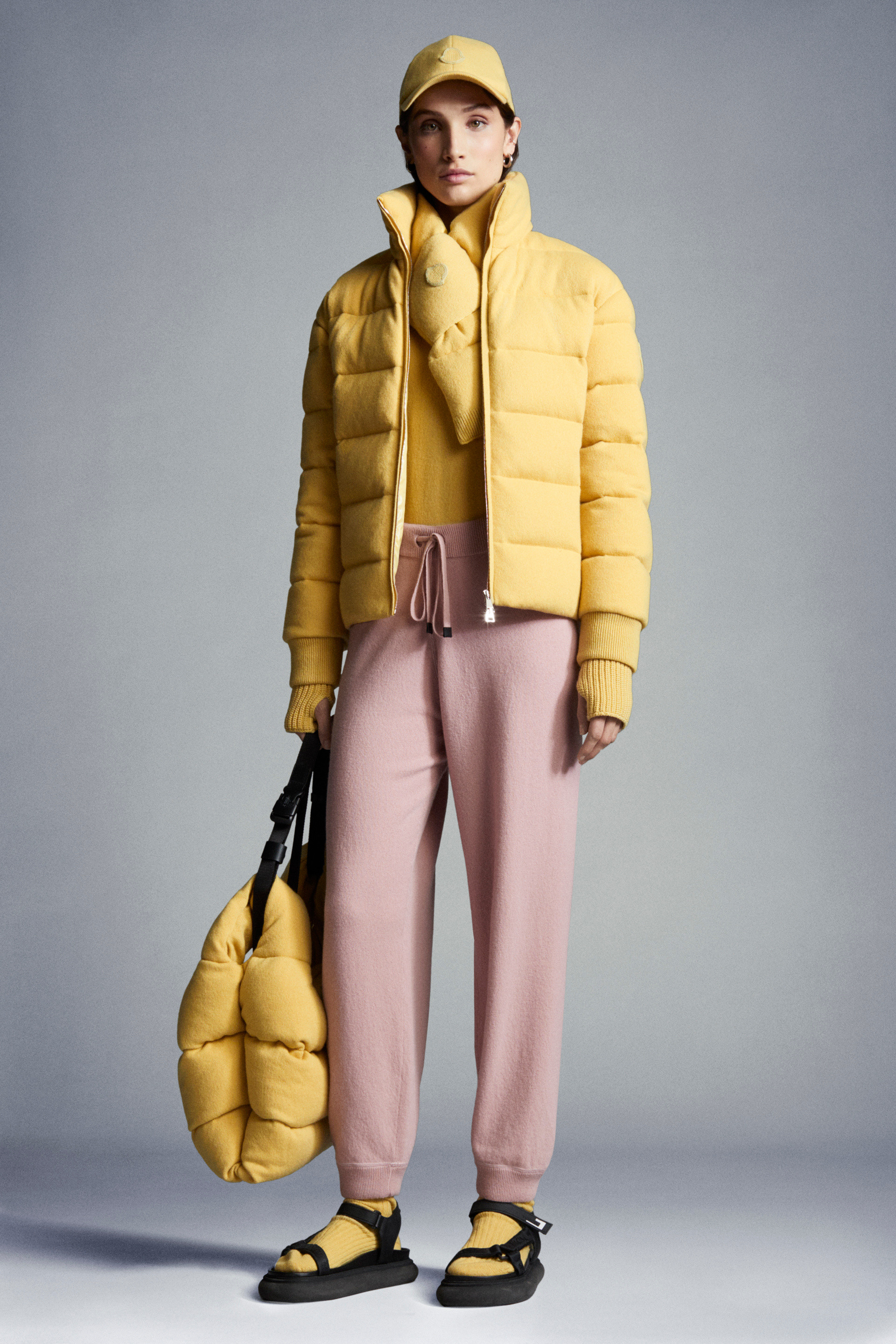 moncler yellow puffer