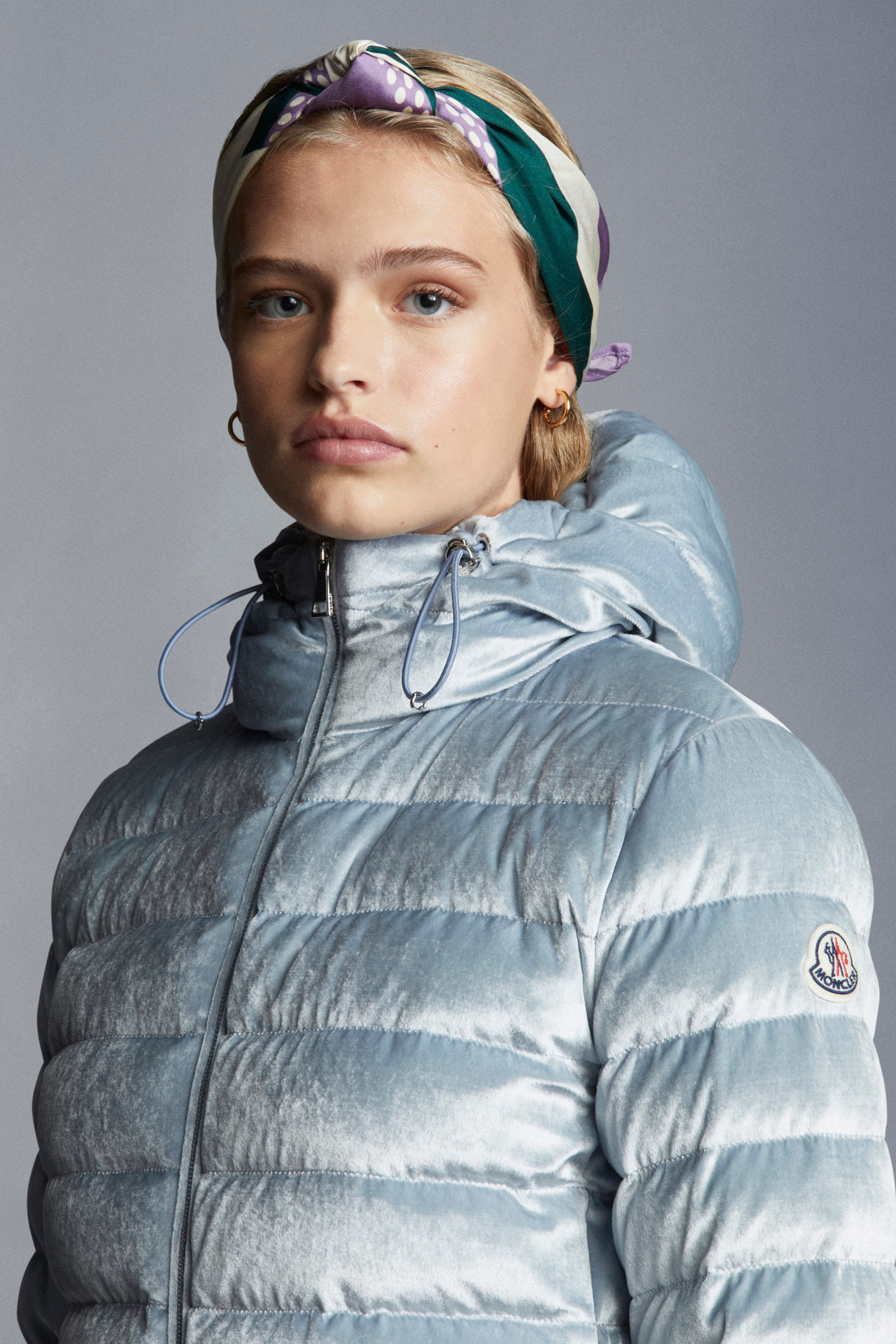 moncler blue puffer jacket women's