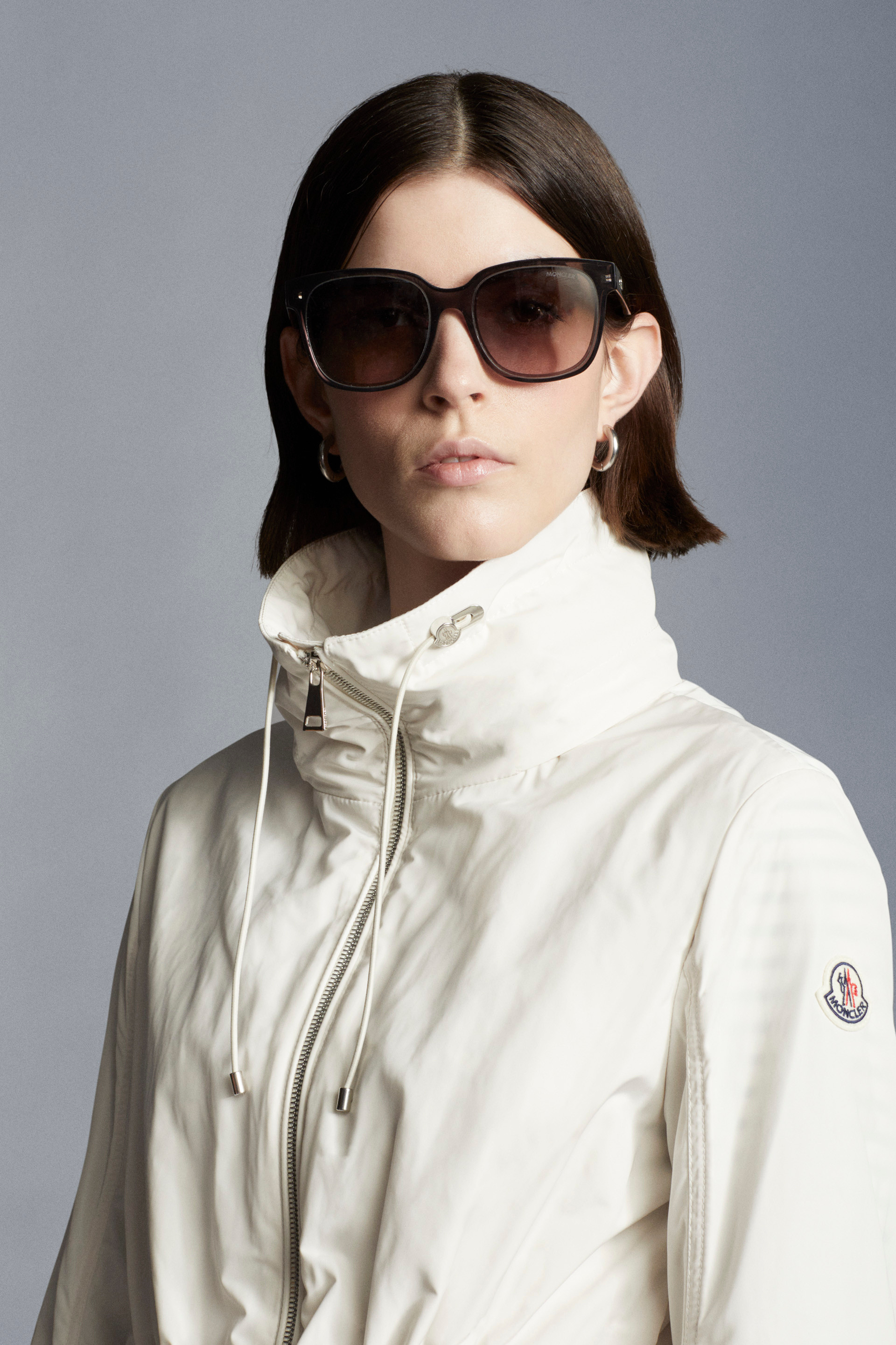 Parka enet di Moncler in Bianco Donna Abbigliamento da Giacche da Piumini e giacche imbottite 