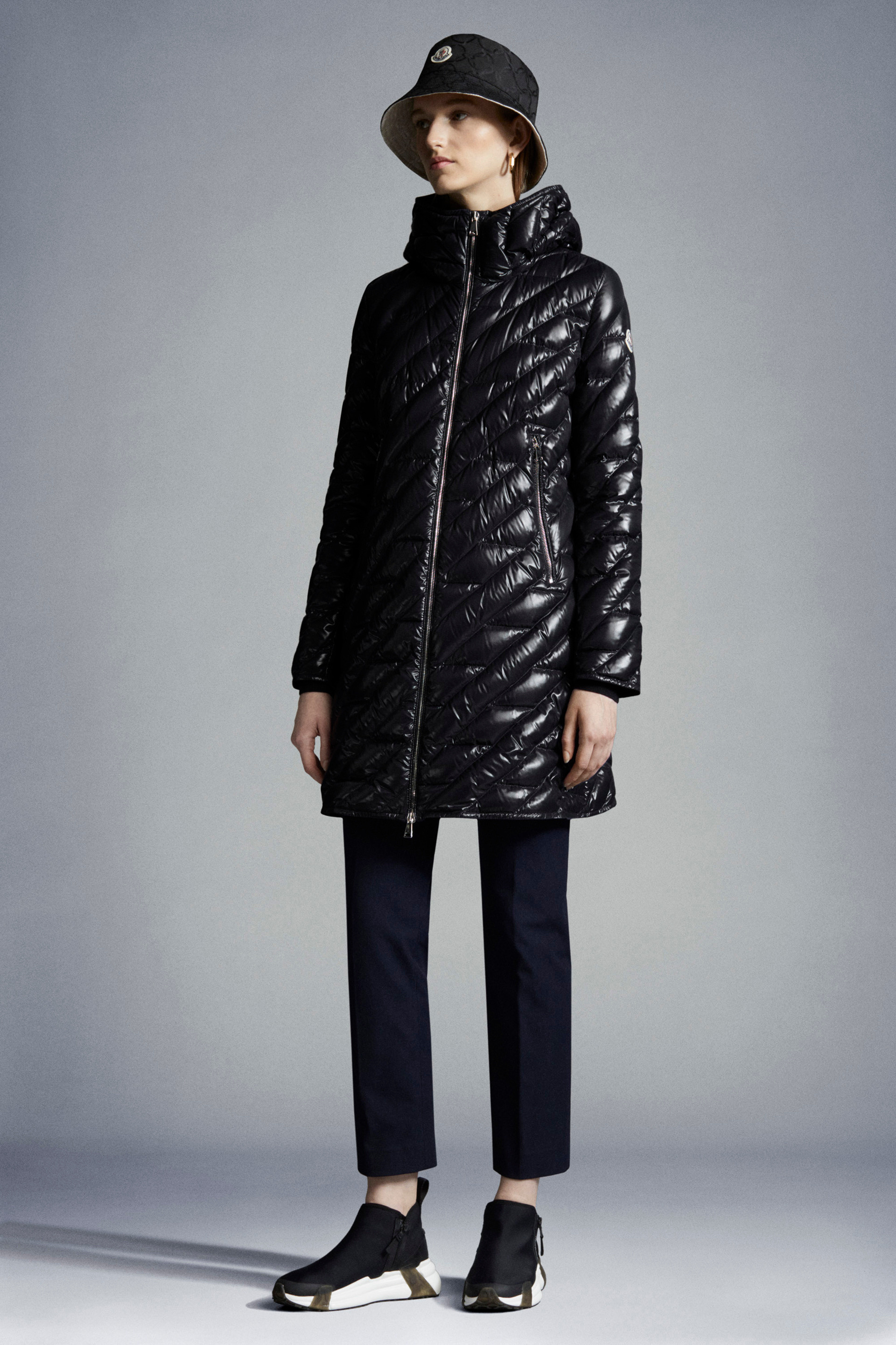 womens moncler long jacket