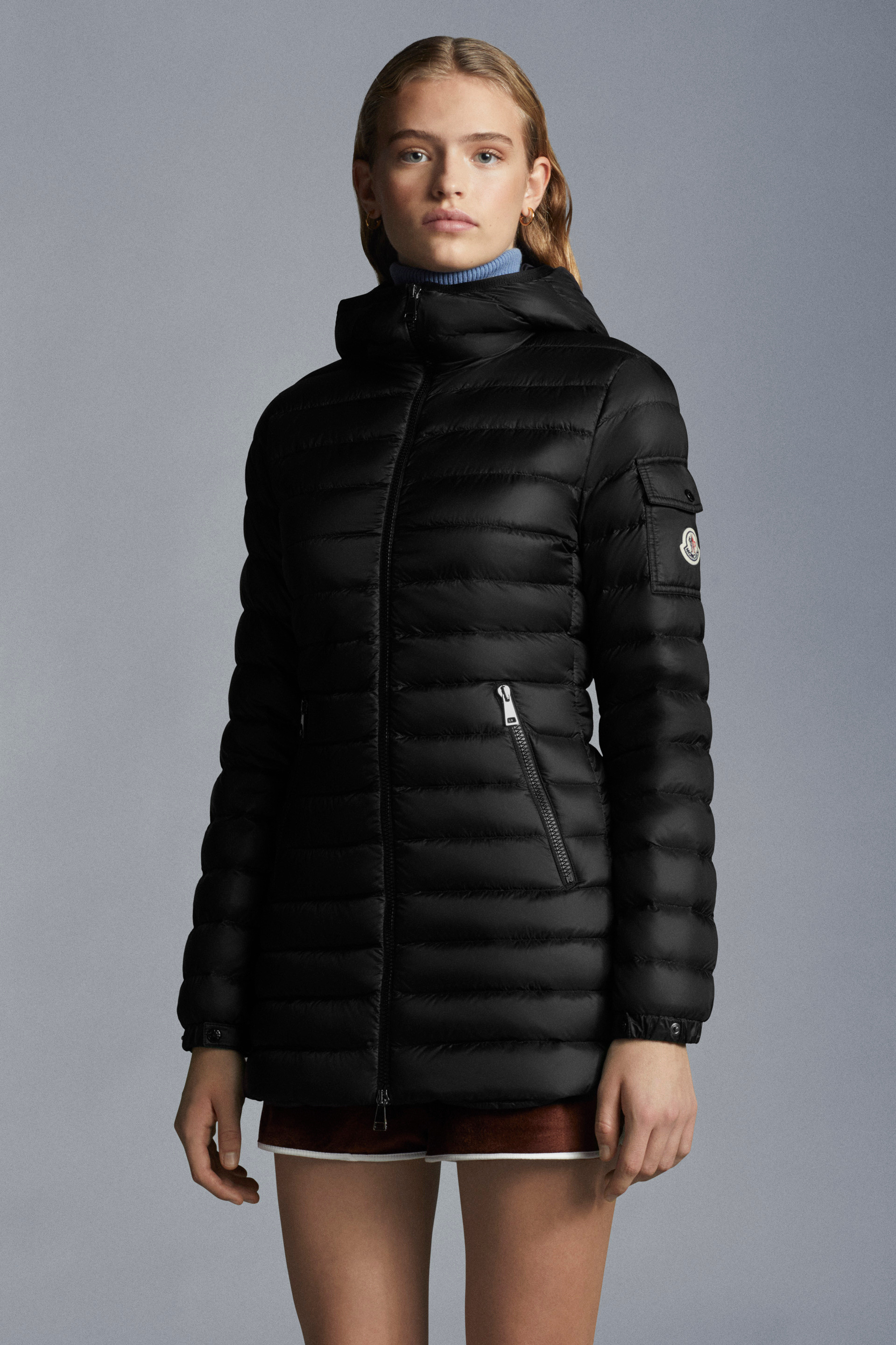 Experienced person lost heart why not Black Ments Long Down Jacket - Long Down Jackets for Women | Moncler US