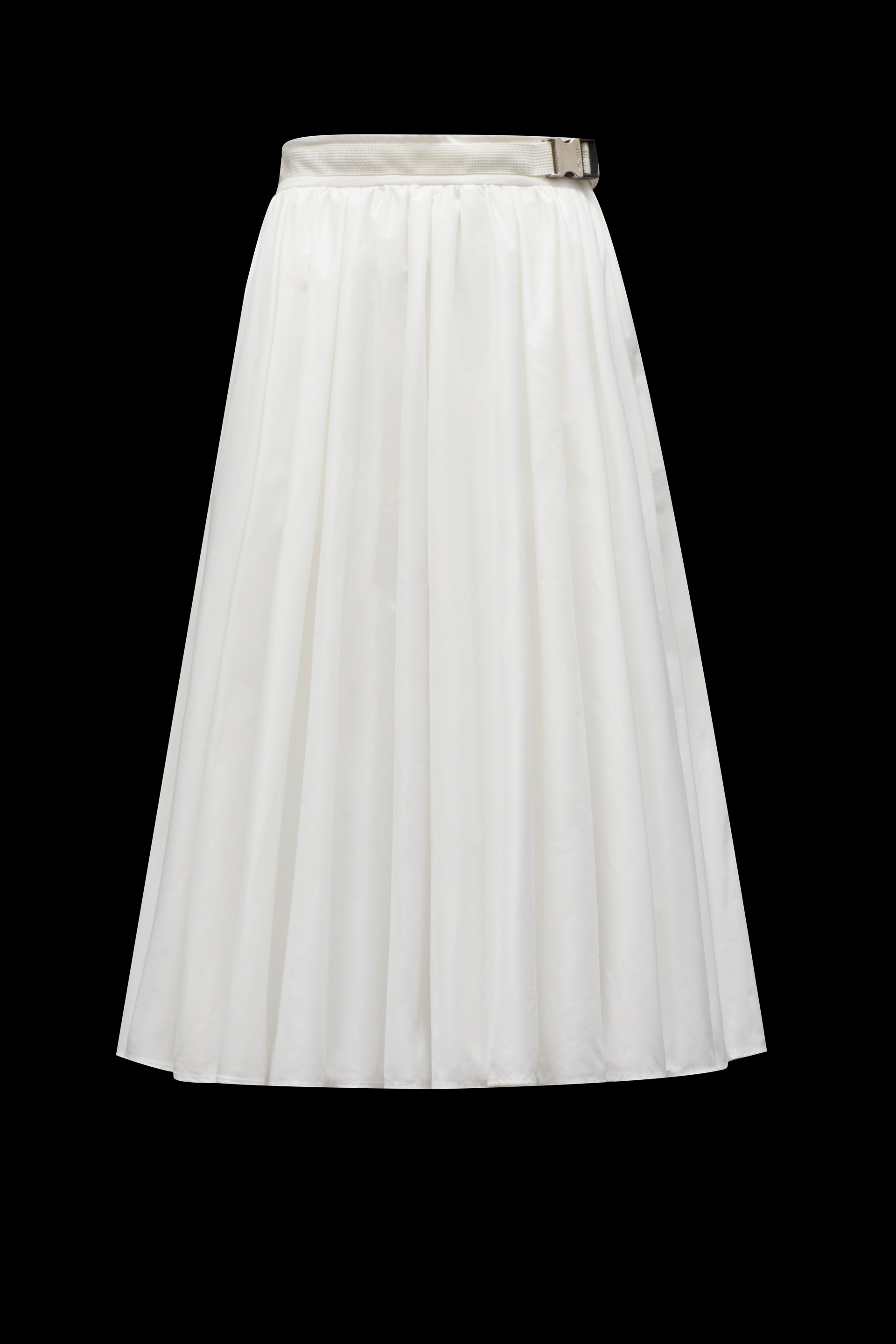 white skirts pleated