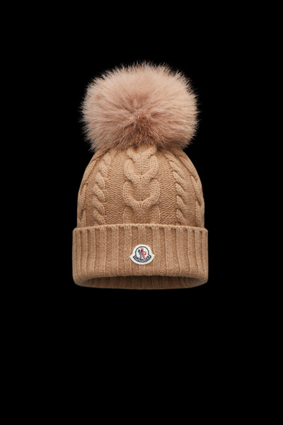 Walnut Brown Beanie With Pom Pom - Hats 