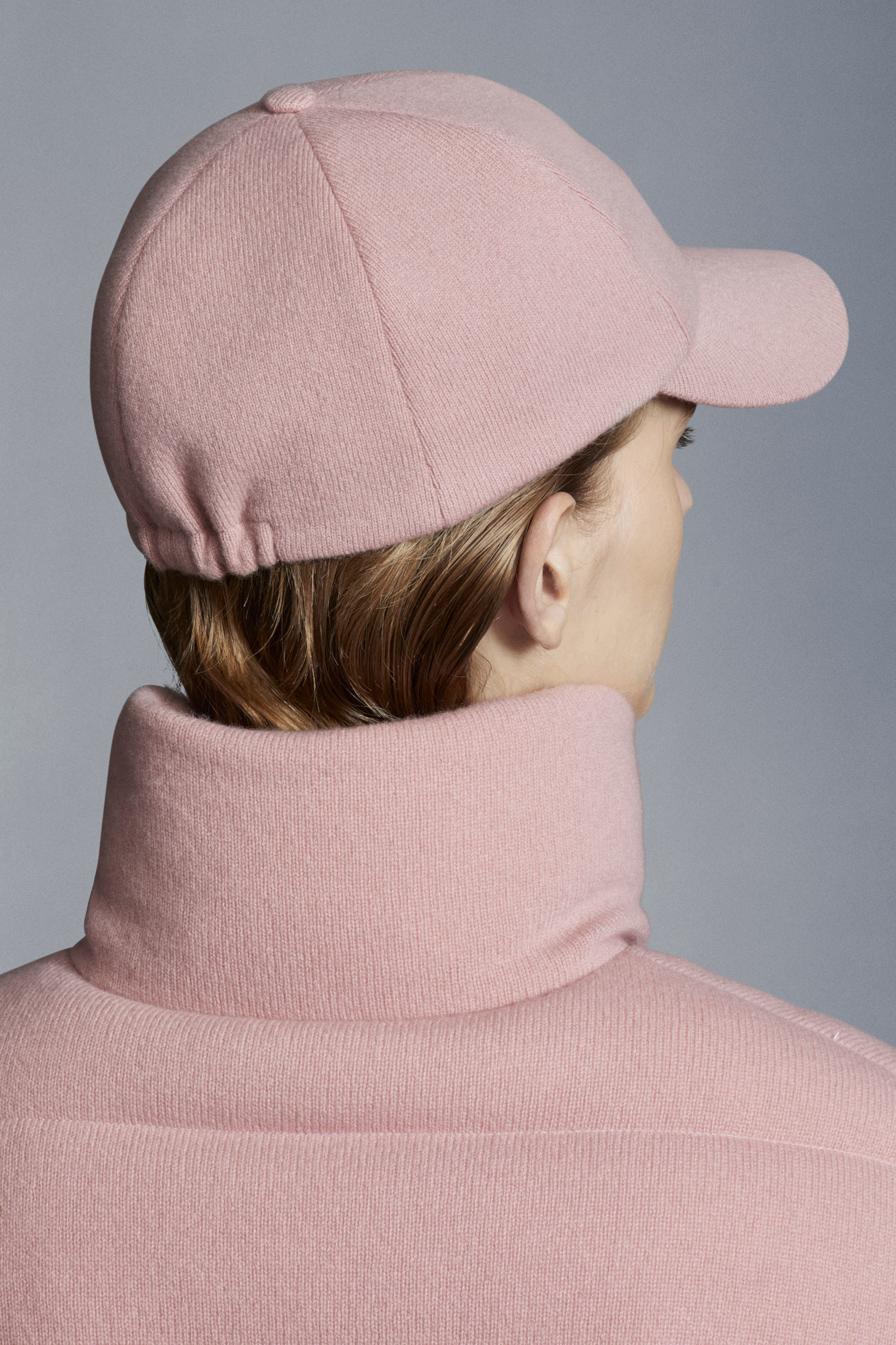Light Pink Wool \u0026 Cashmere Baseball Cap 